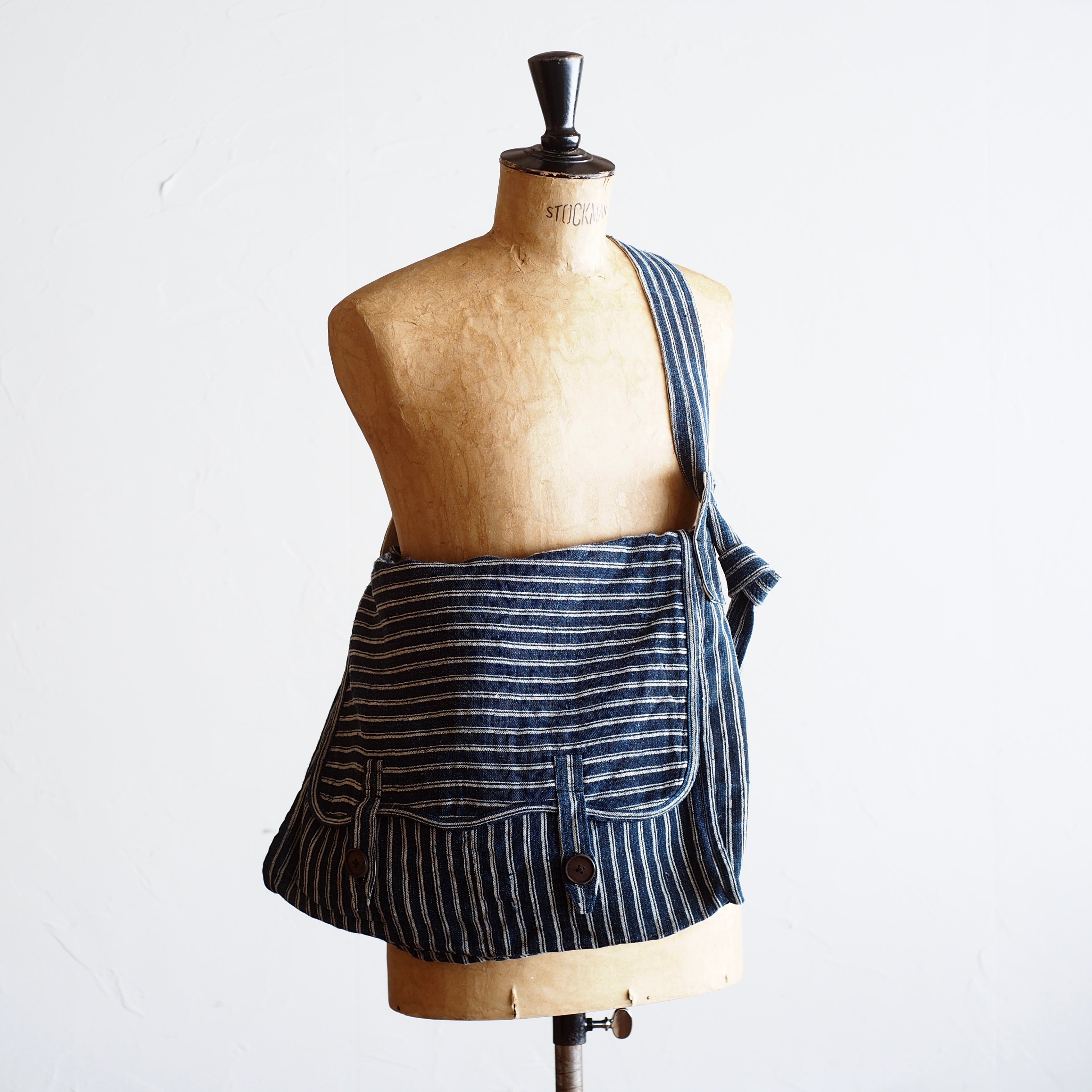 NORA BAG~type postman~japan old indigo cotton/hemp