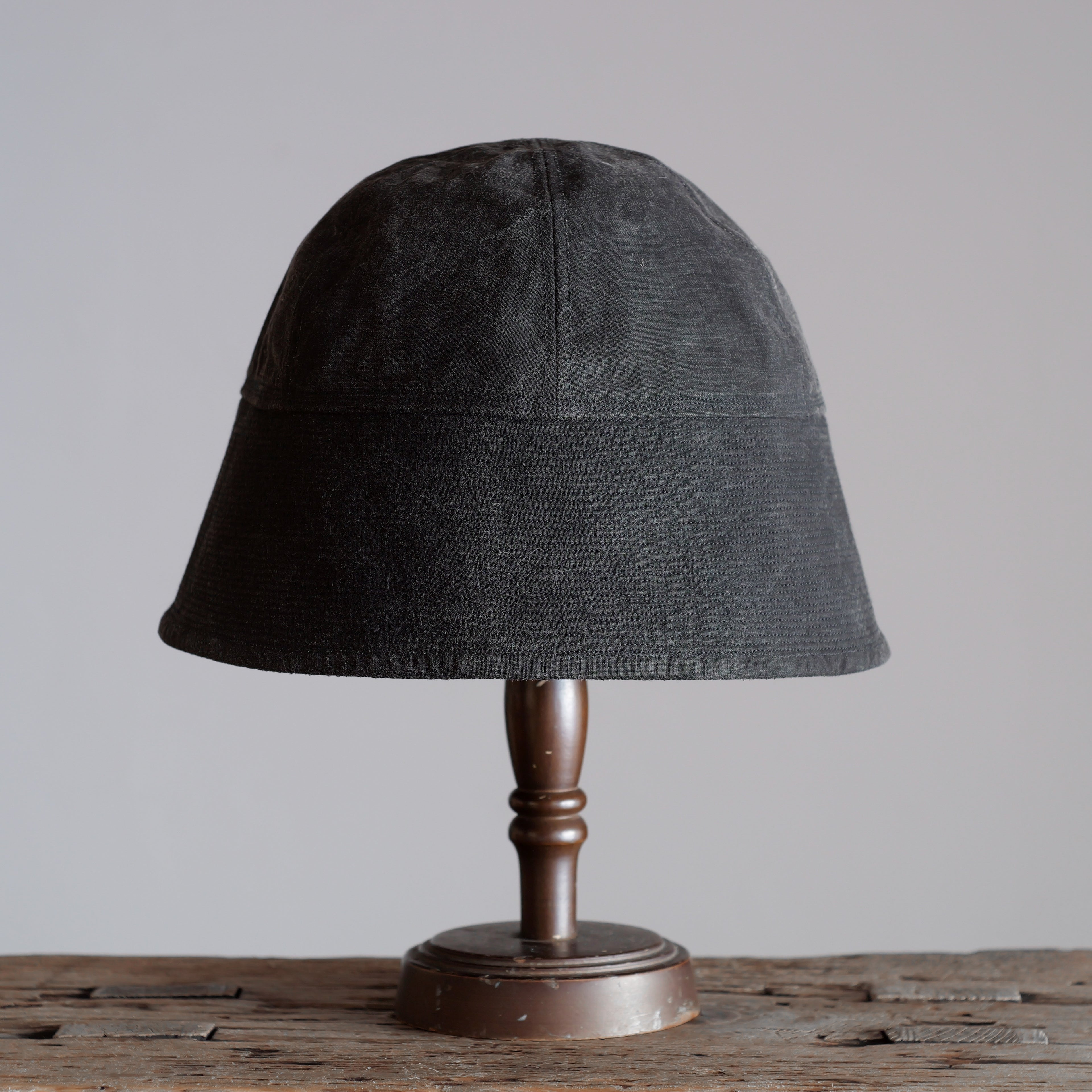 NORA HAT ~type 1st~japan old black cotton fabric⓵