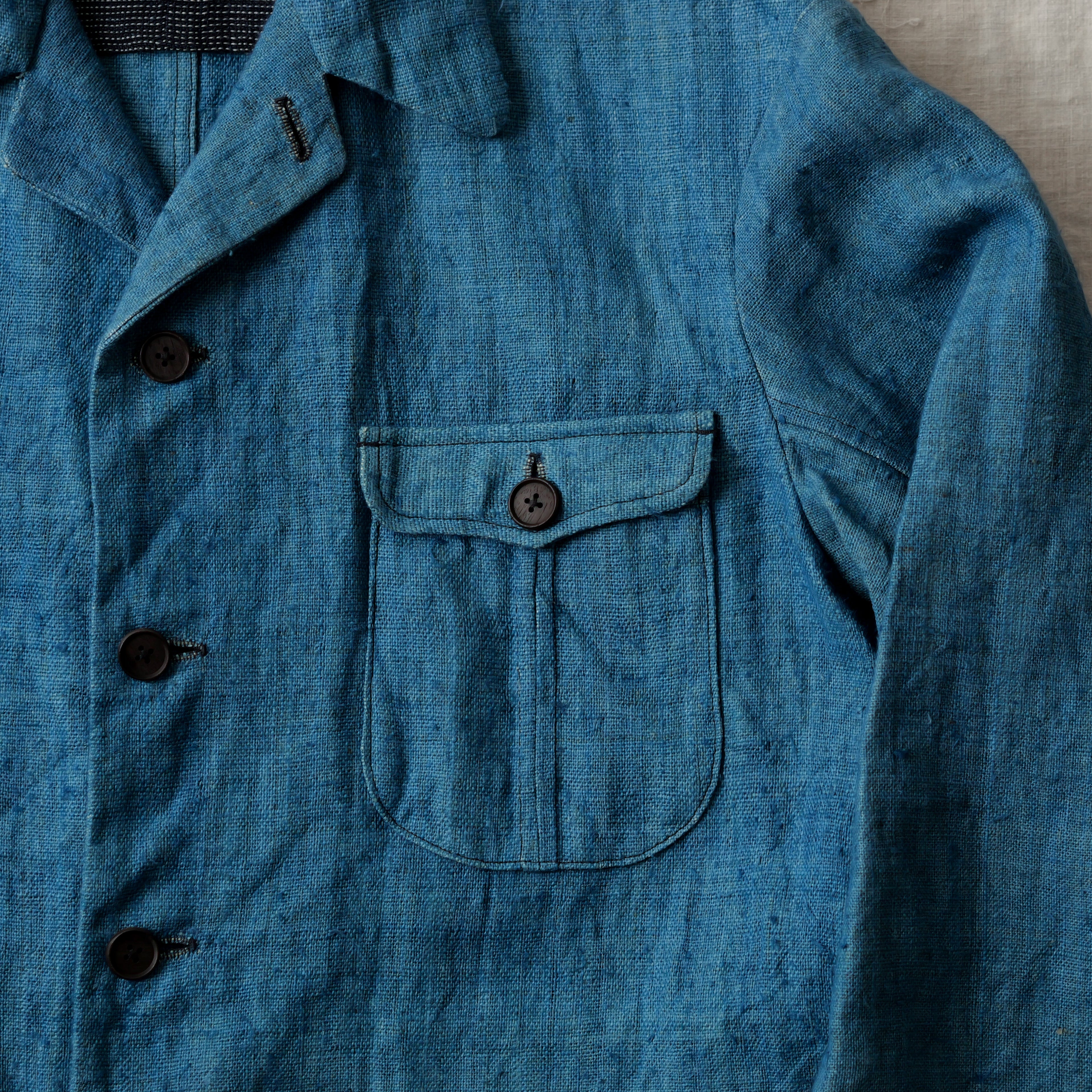 NORA JACKET -antique japanese indigo hemp-