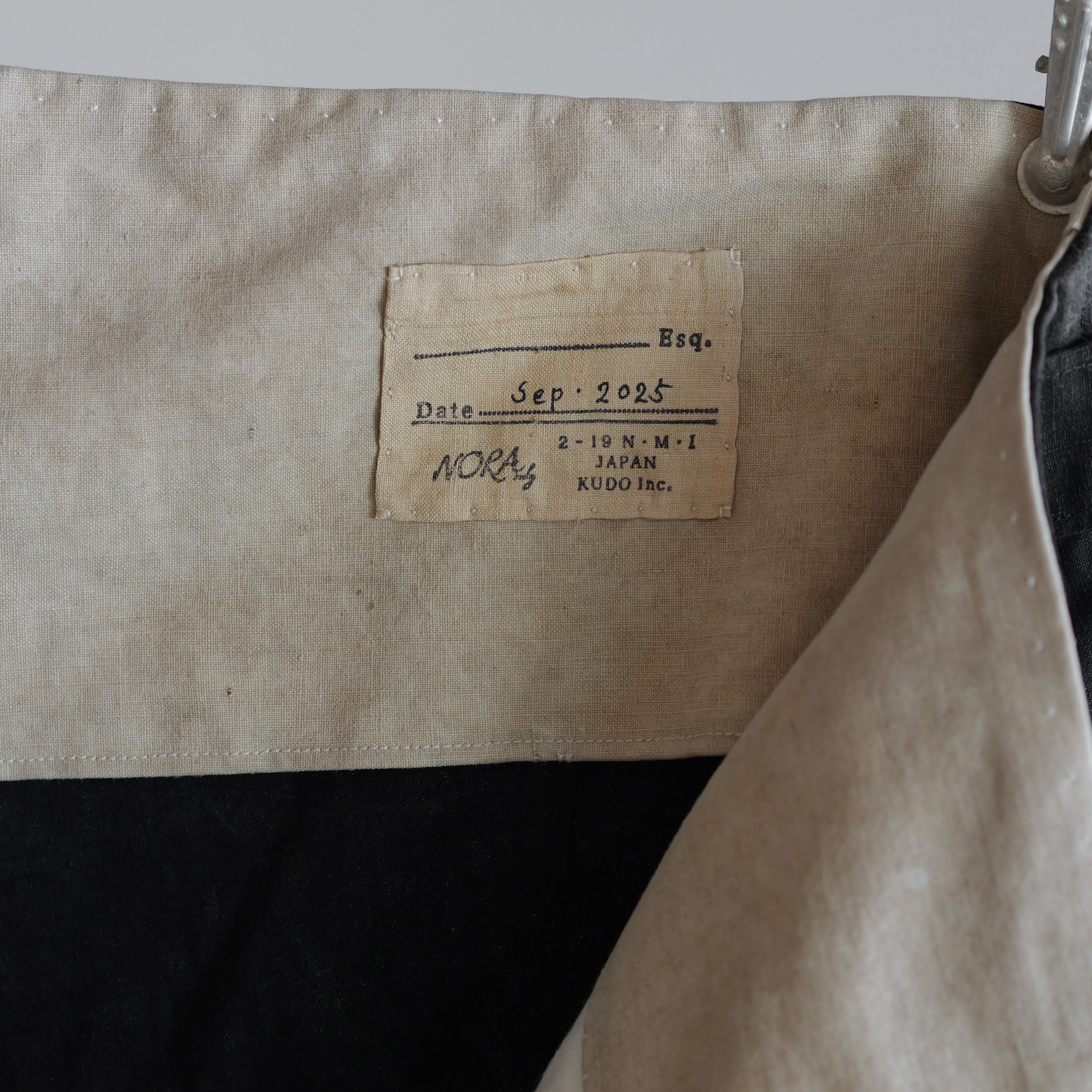NORA WORK PANTS~japan old black cotton fabric~