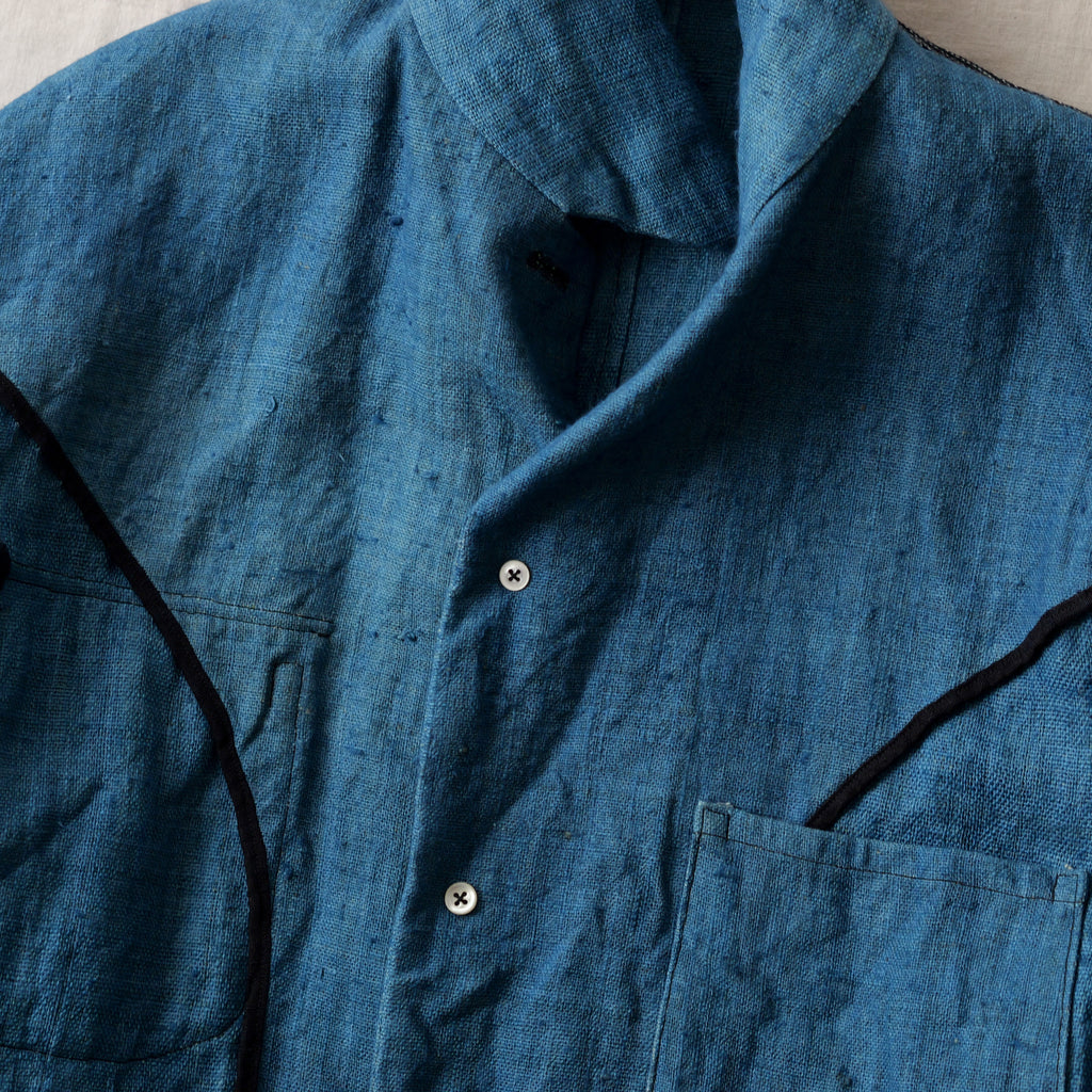 NORA JACKET -antique japanese indigo hemp-