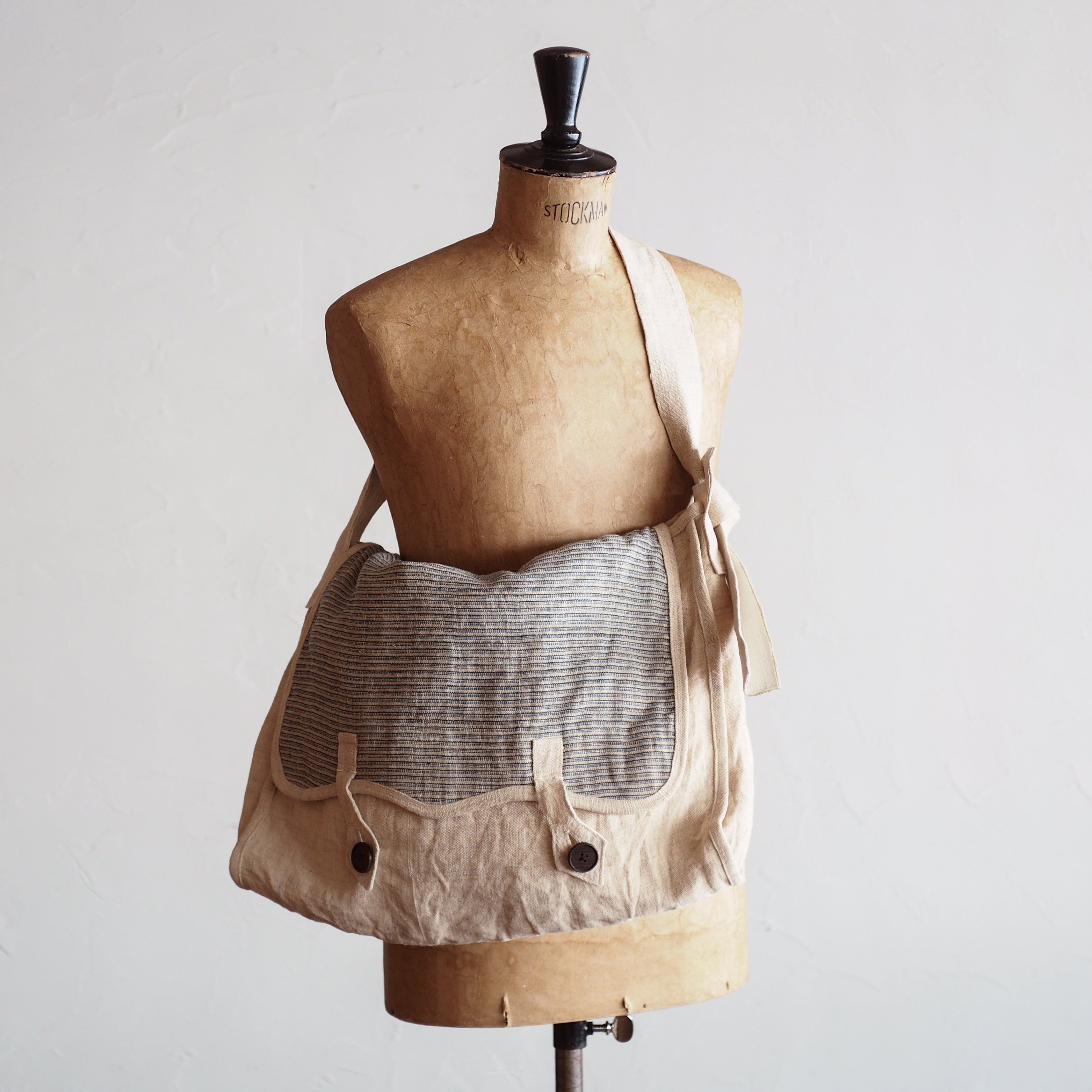 NORA BAG~type postman~japan old cotton/hemp fabric~