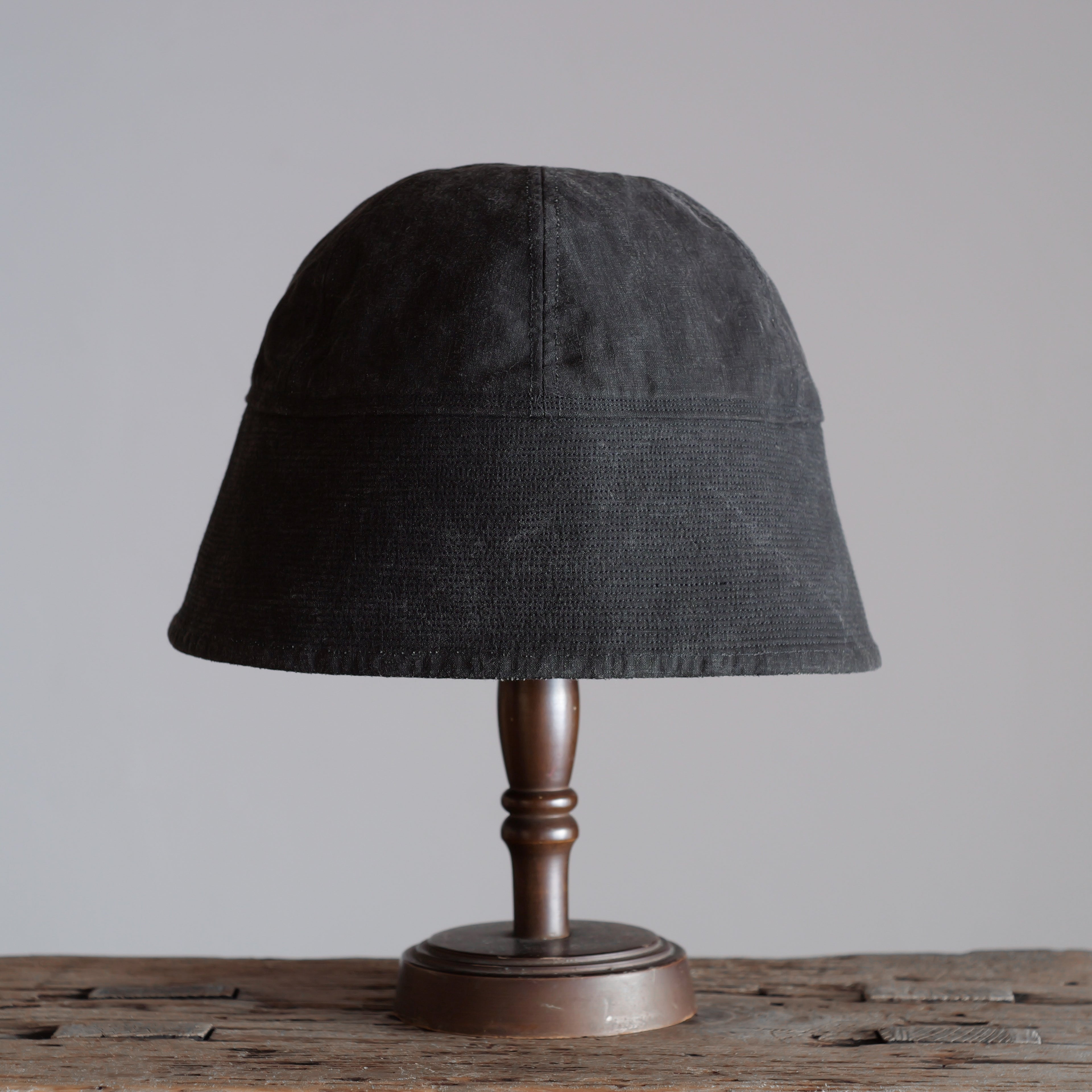 NORA HAT ~type 1st~japan old black cotton fabric⓶
