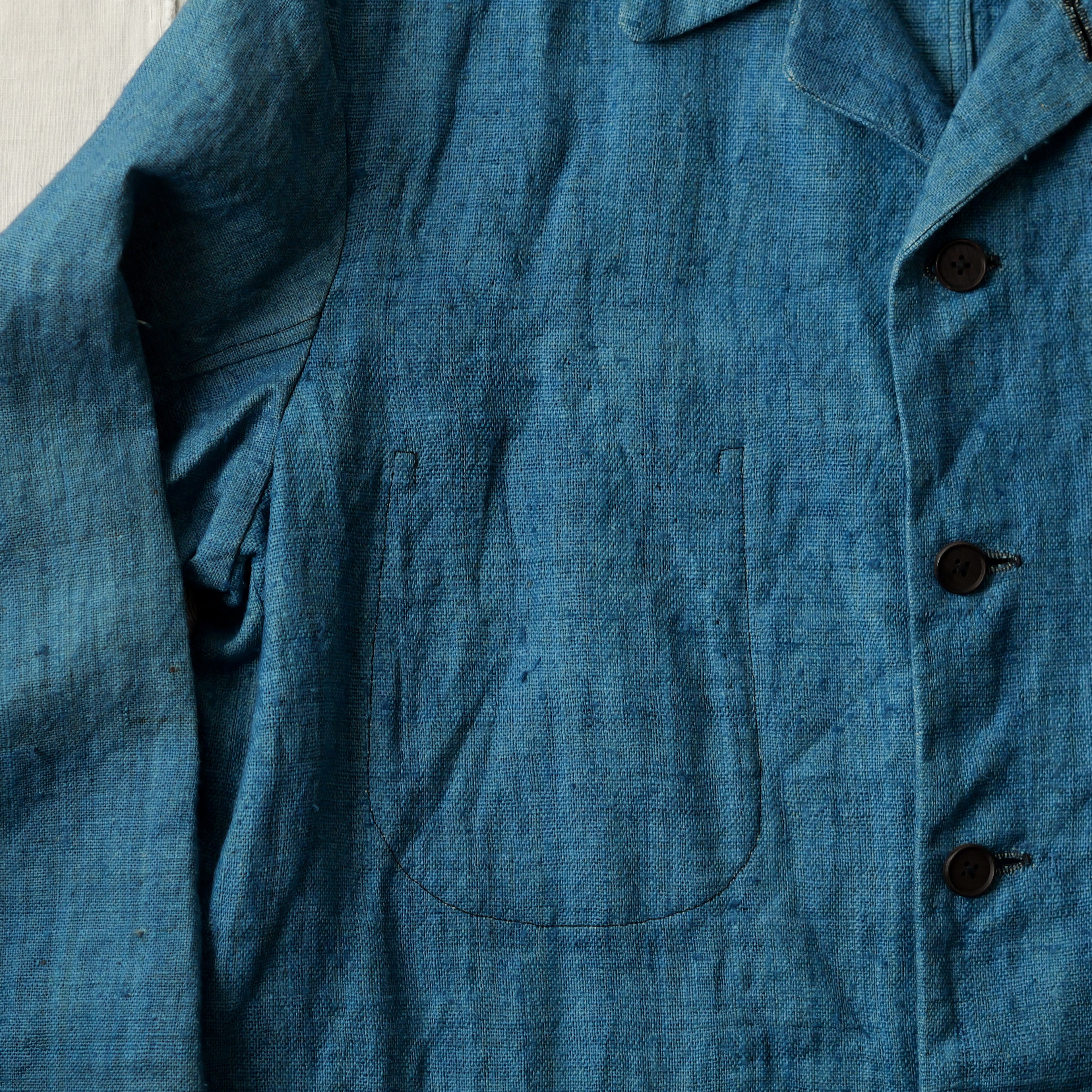 NORA JACKET -antique japanese indigo hemp-