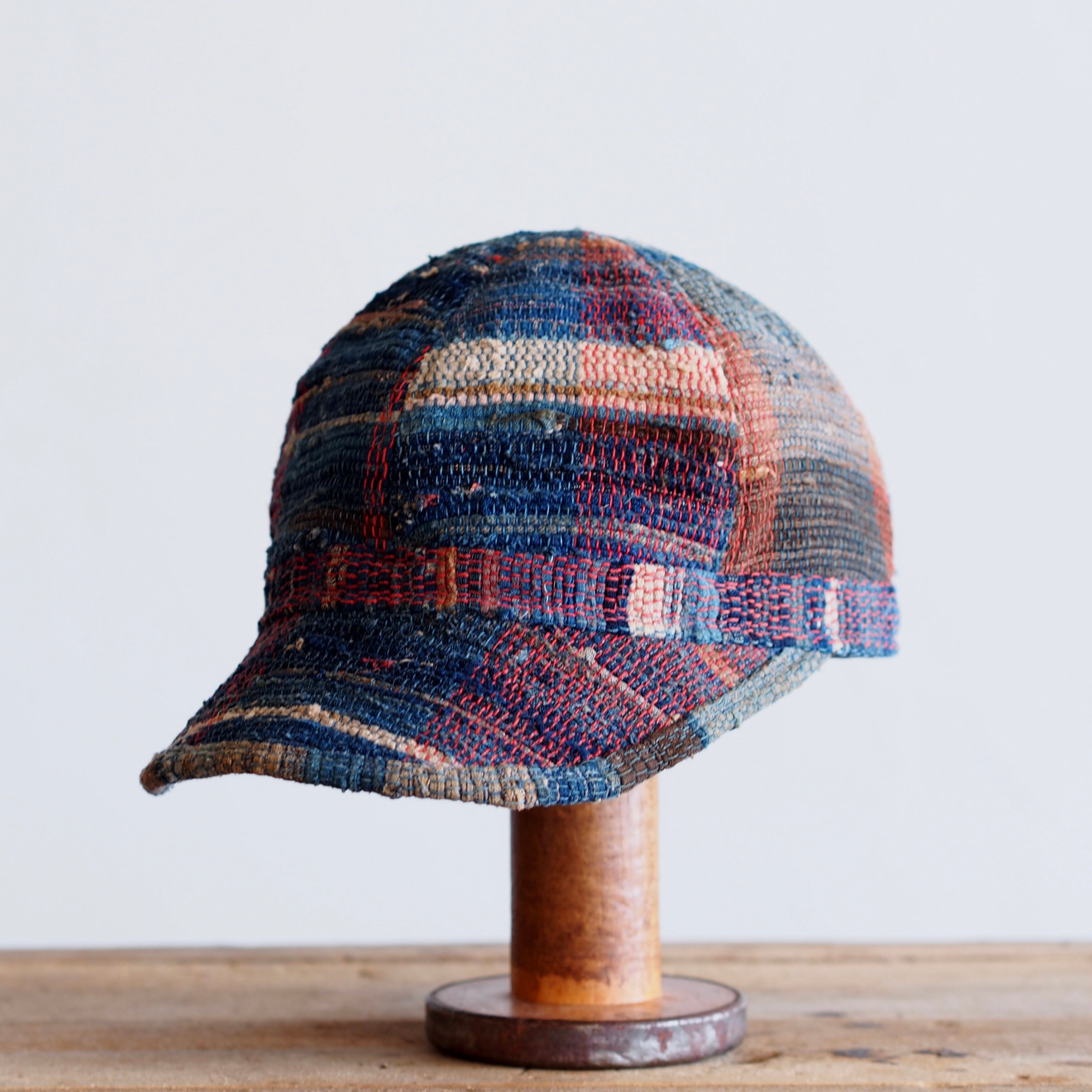 JAPAN VINTAGE SAKIORI CAP~type mechanic~裂織60