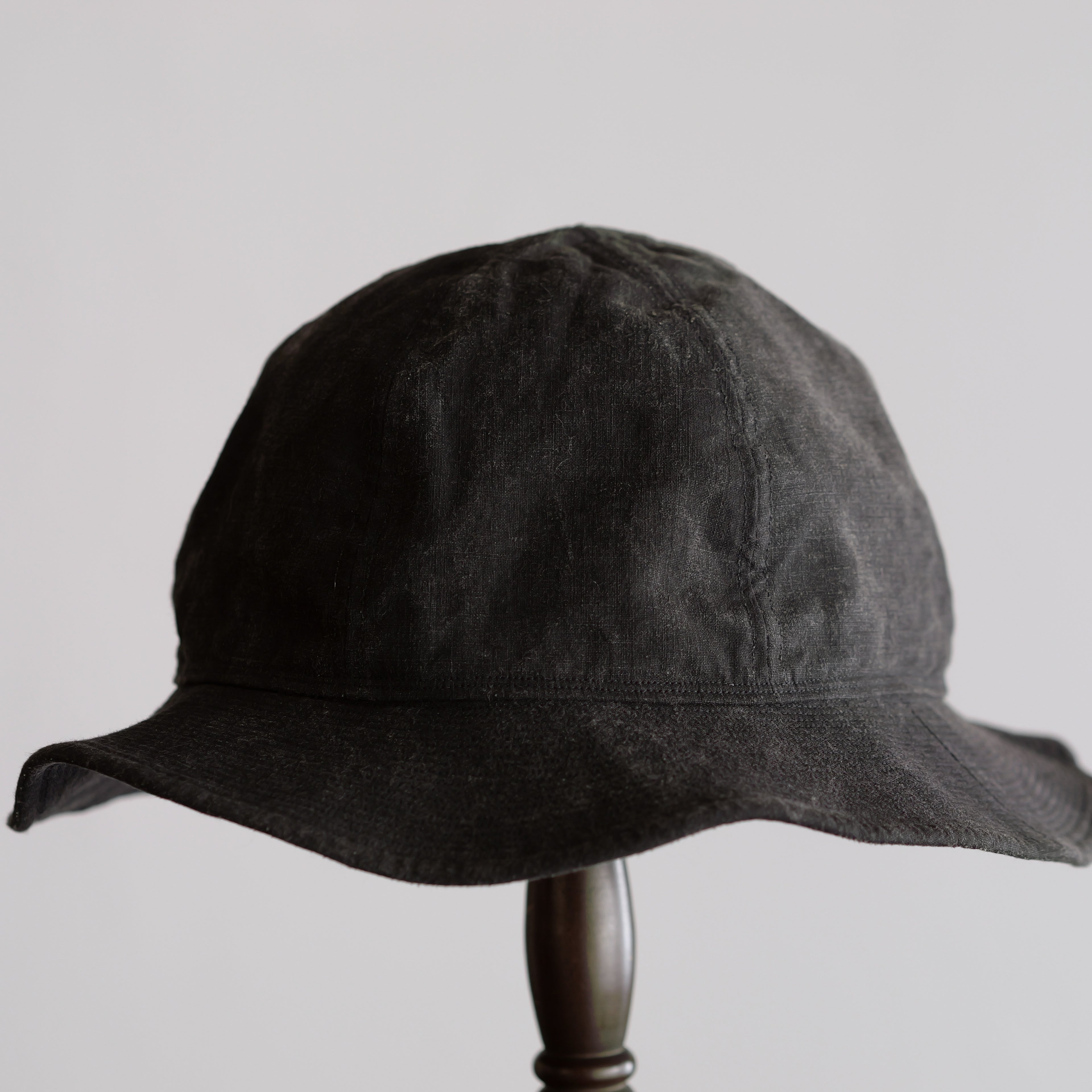 NORA HAT ~type 2nd~japan old black cotton fabric