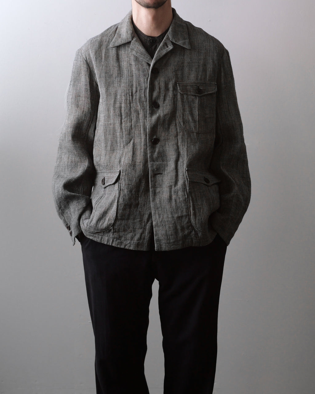 NORA JACKET -antique japanese cotton/hemp-