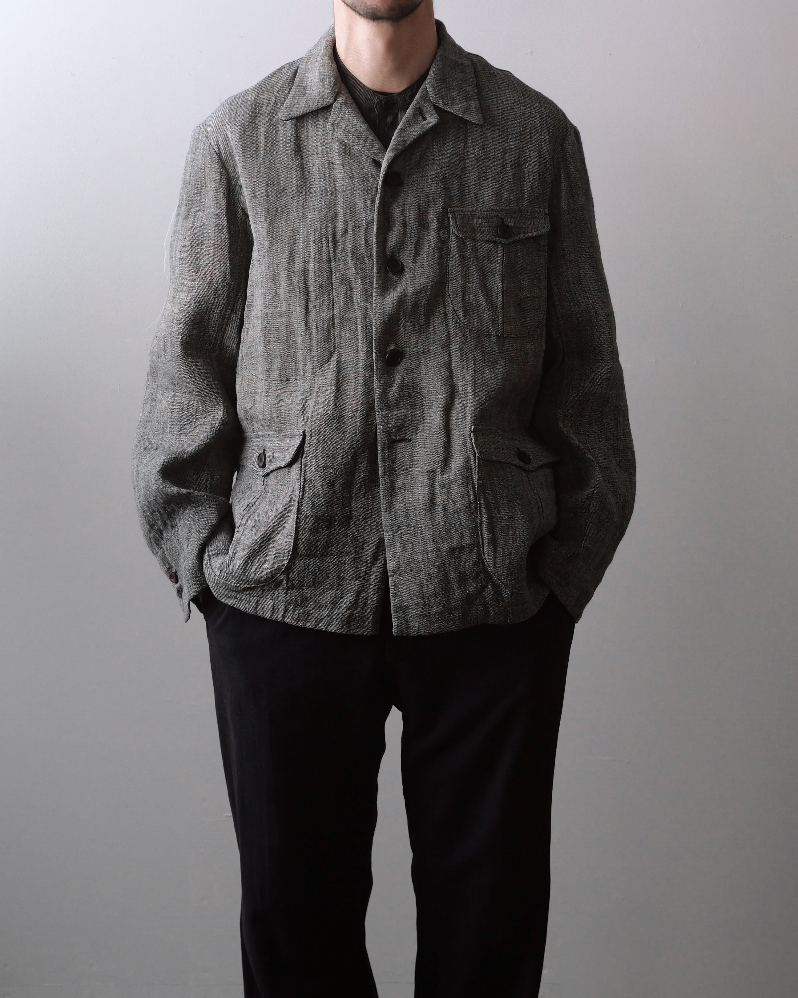 NORA JACKET -antique japanese cotton/hemp-