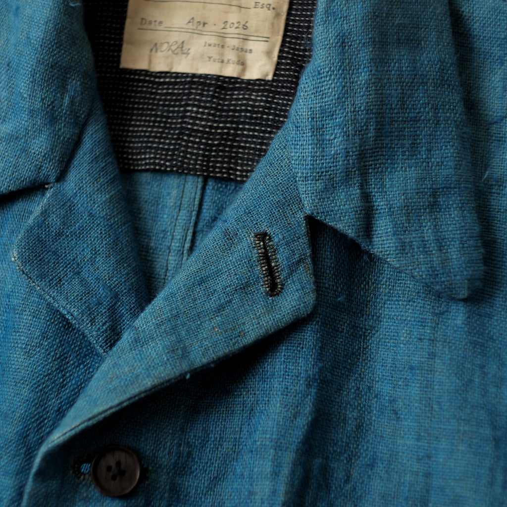 NORA JACKET -antique japanese indigo hemp-
