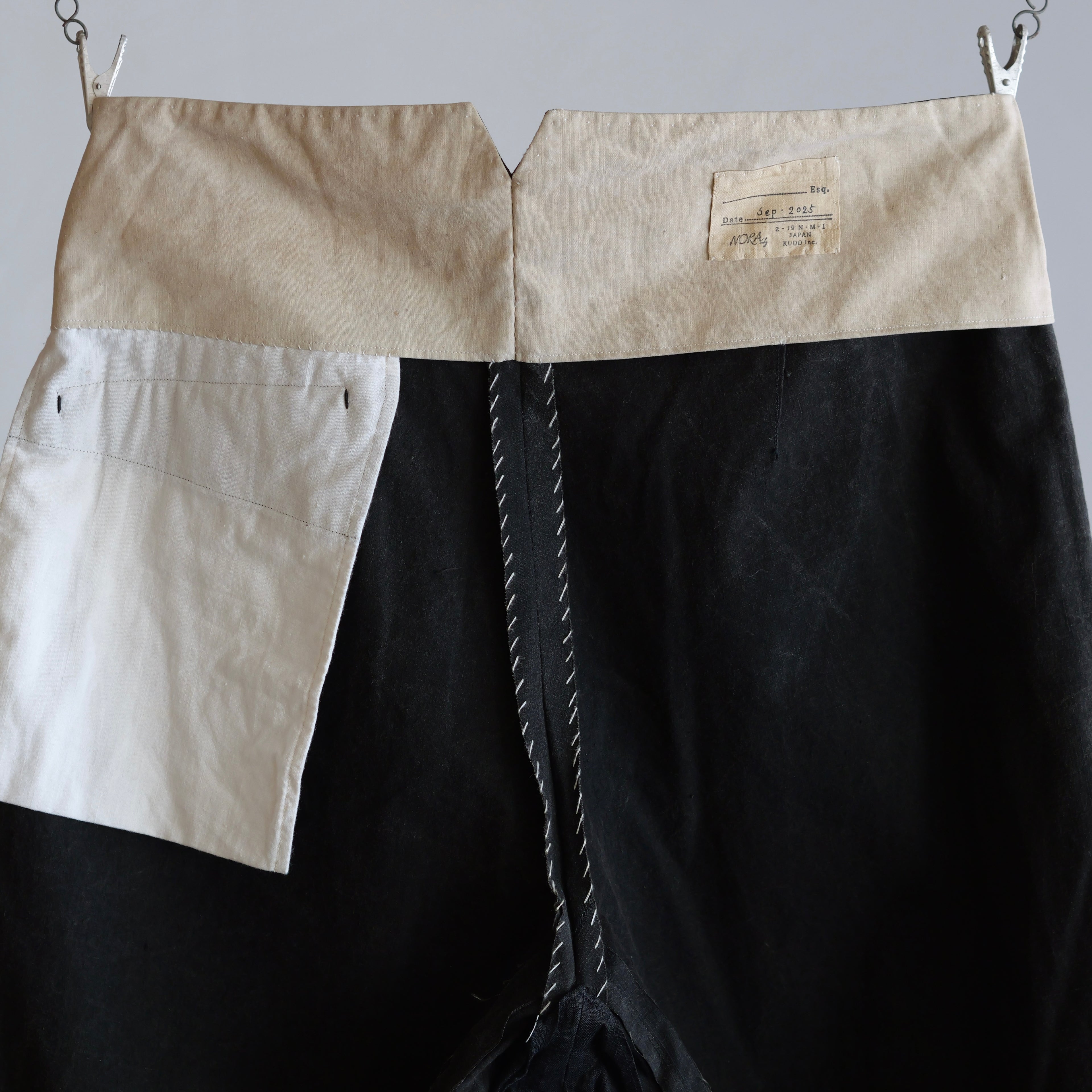 NORA WORK PANTS~japan old black cotton fabric~