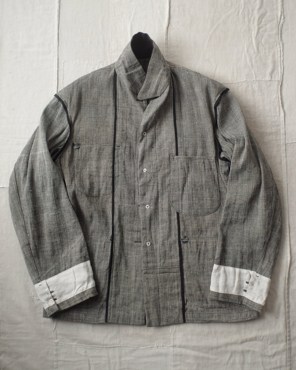 NORA JACKET -antique japanese cotton/hemp-