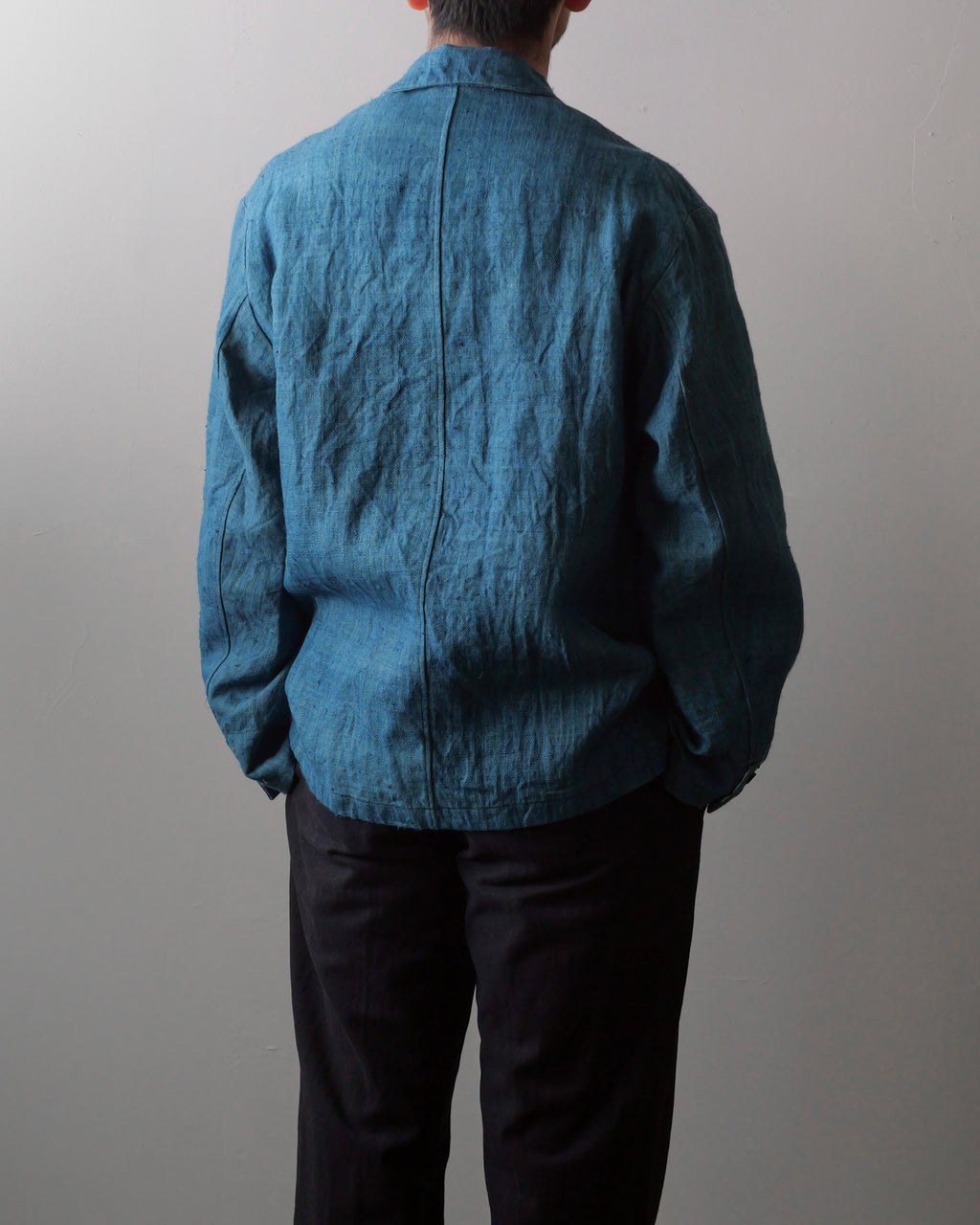 NORA JACKET -antique japanese indigo hemp-