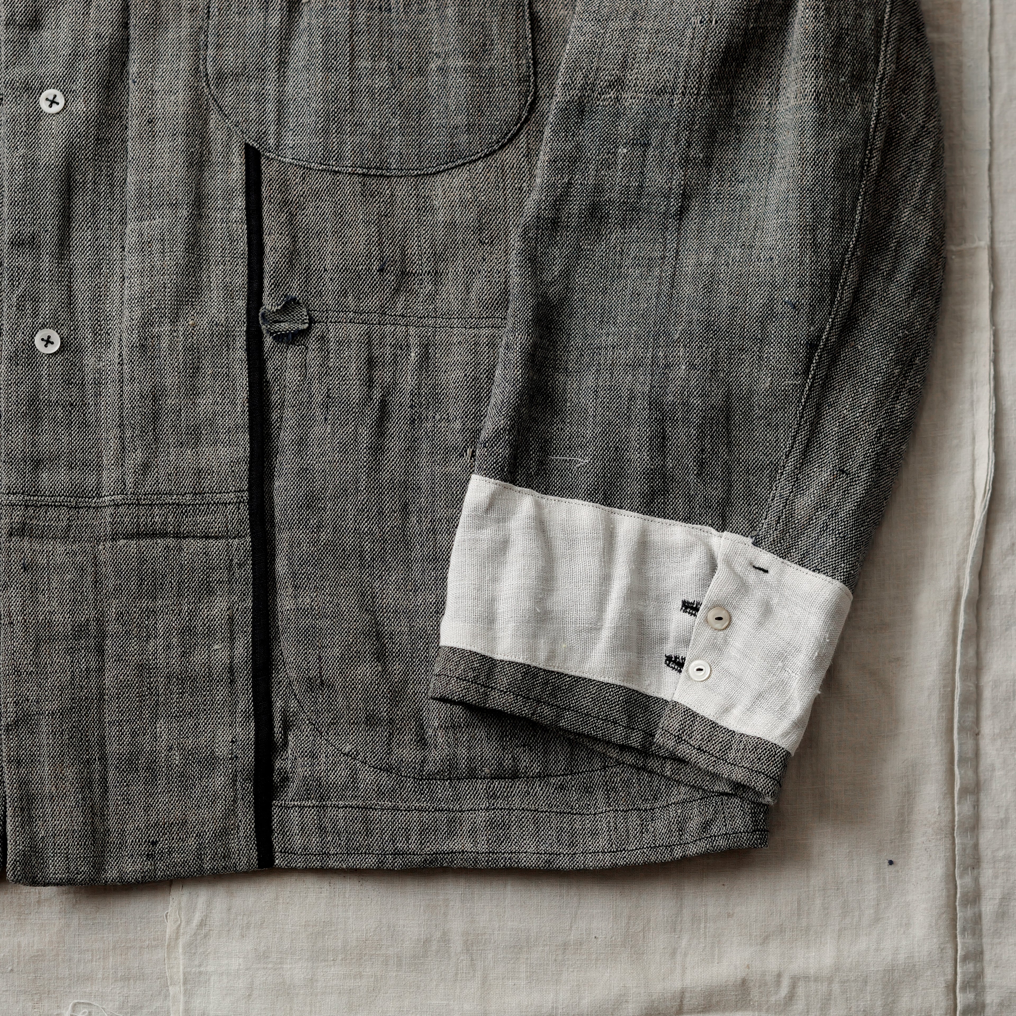 NORA JACKET -antique japanese cotton/hemp-
