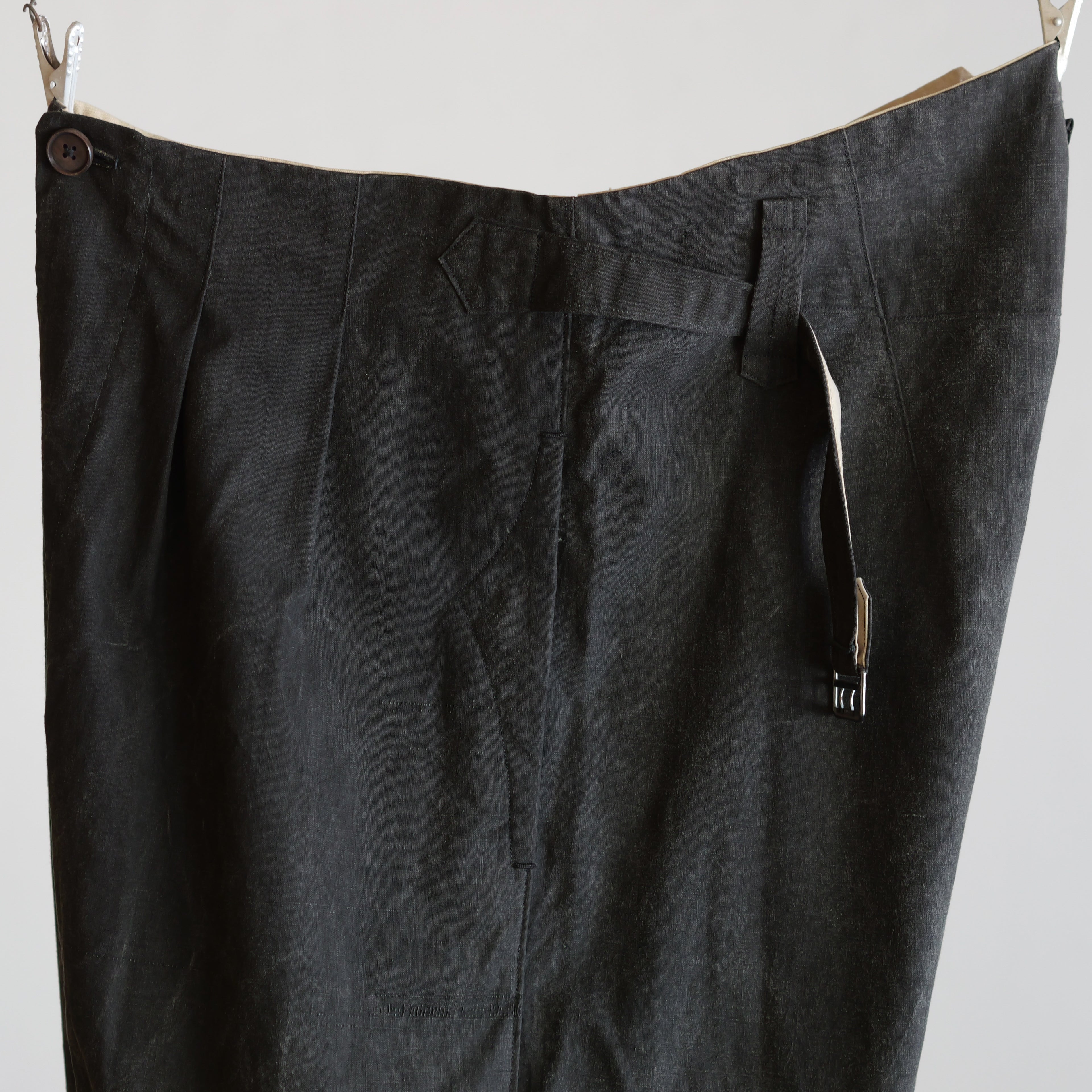 NORA WORK PANTS~japan old black cotton fabric~