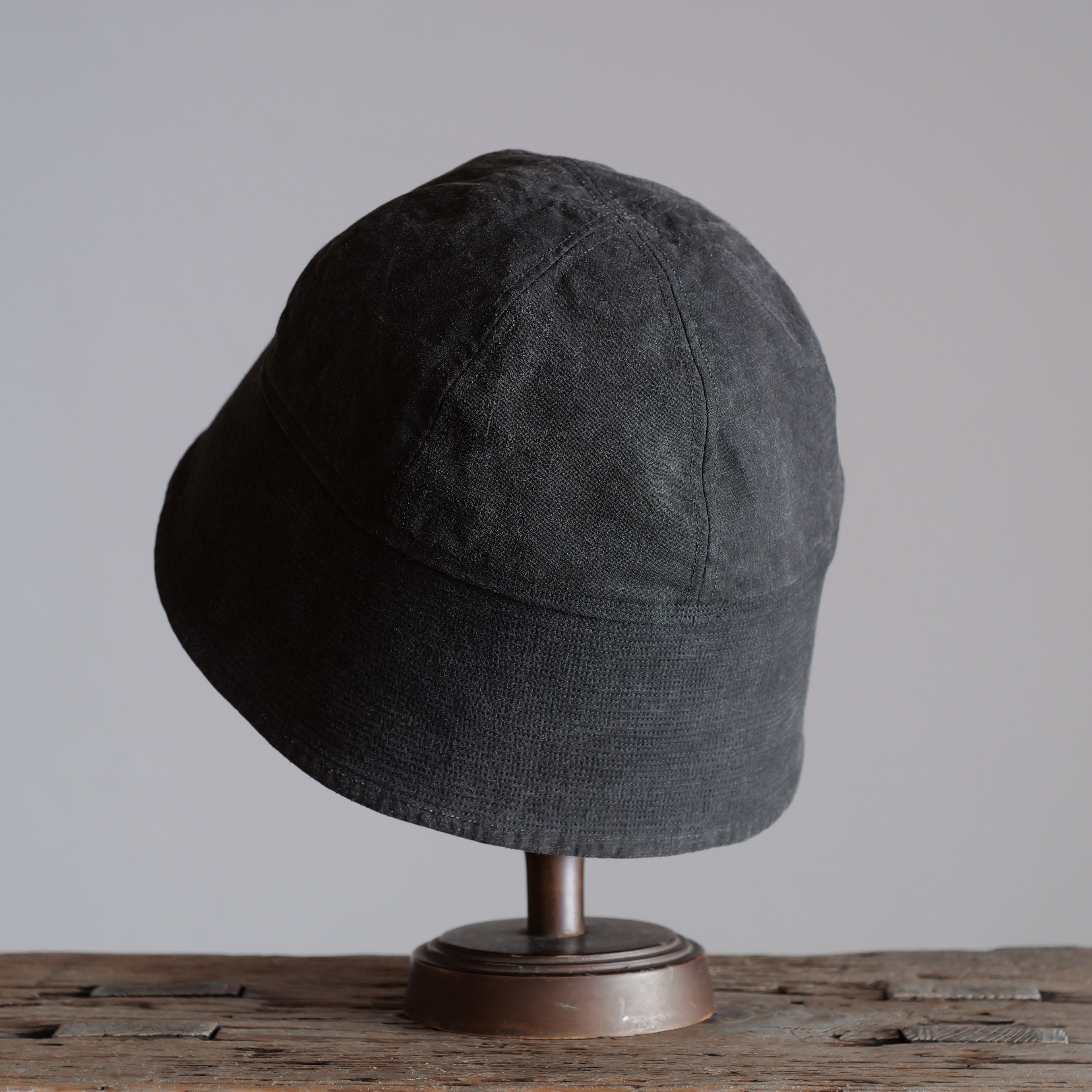 NORA HAT ~type 1st~japan old black cotton fabric⓶