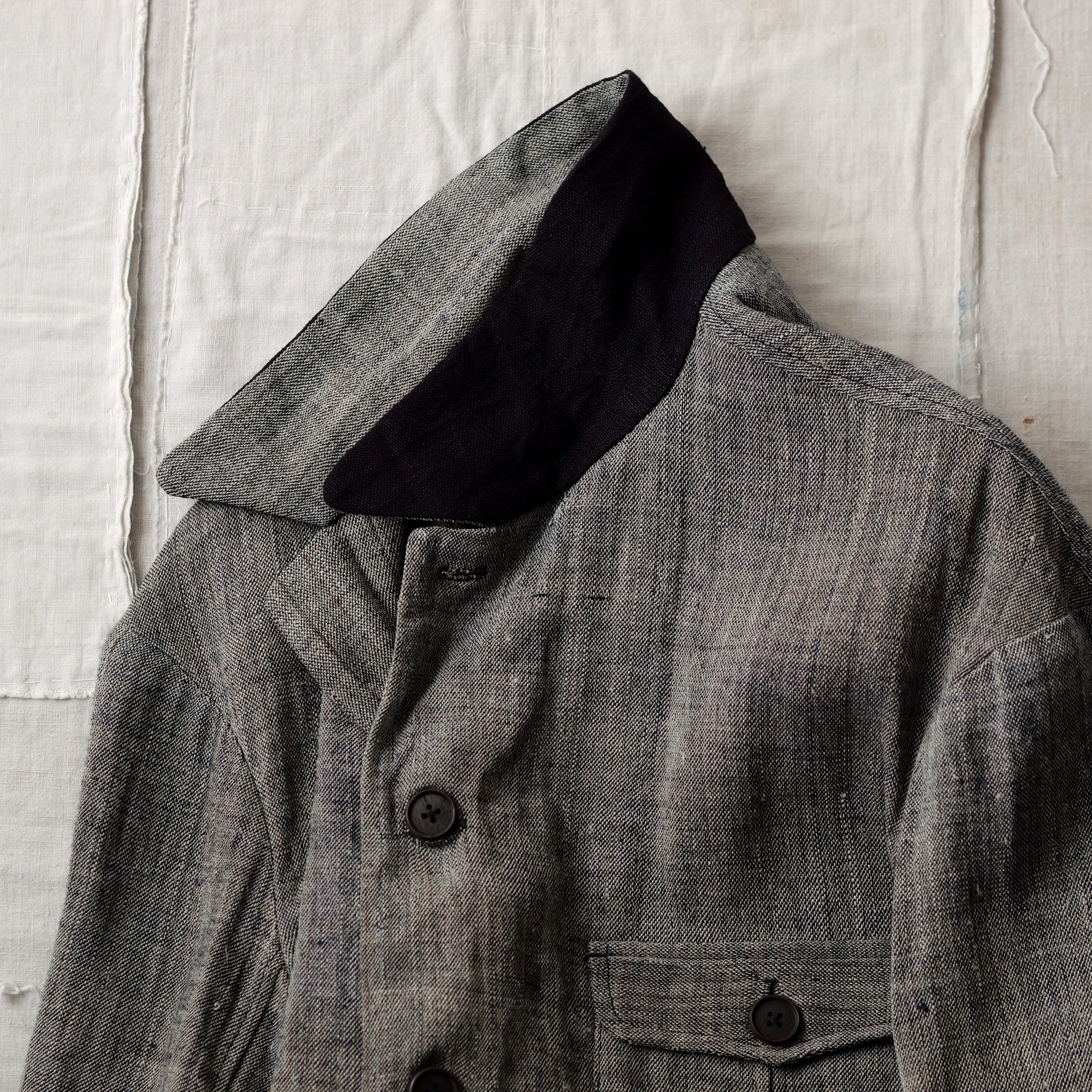 NORA JACKET -antique japanese cotton/hemp-