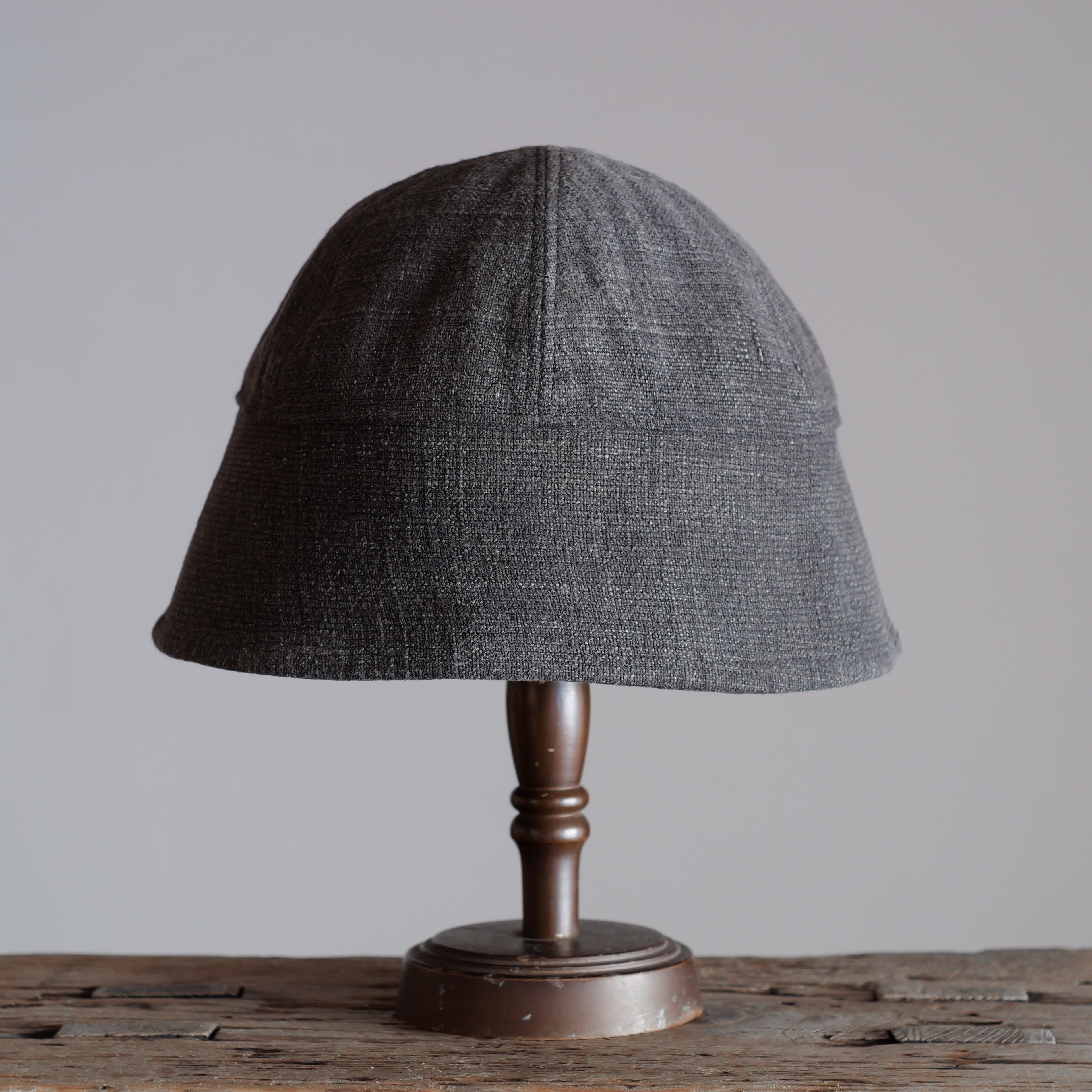 NORA HAT ~type 1st~japan old  sumi black hemp fabric