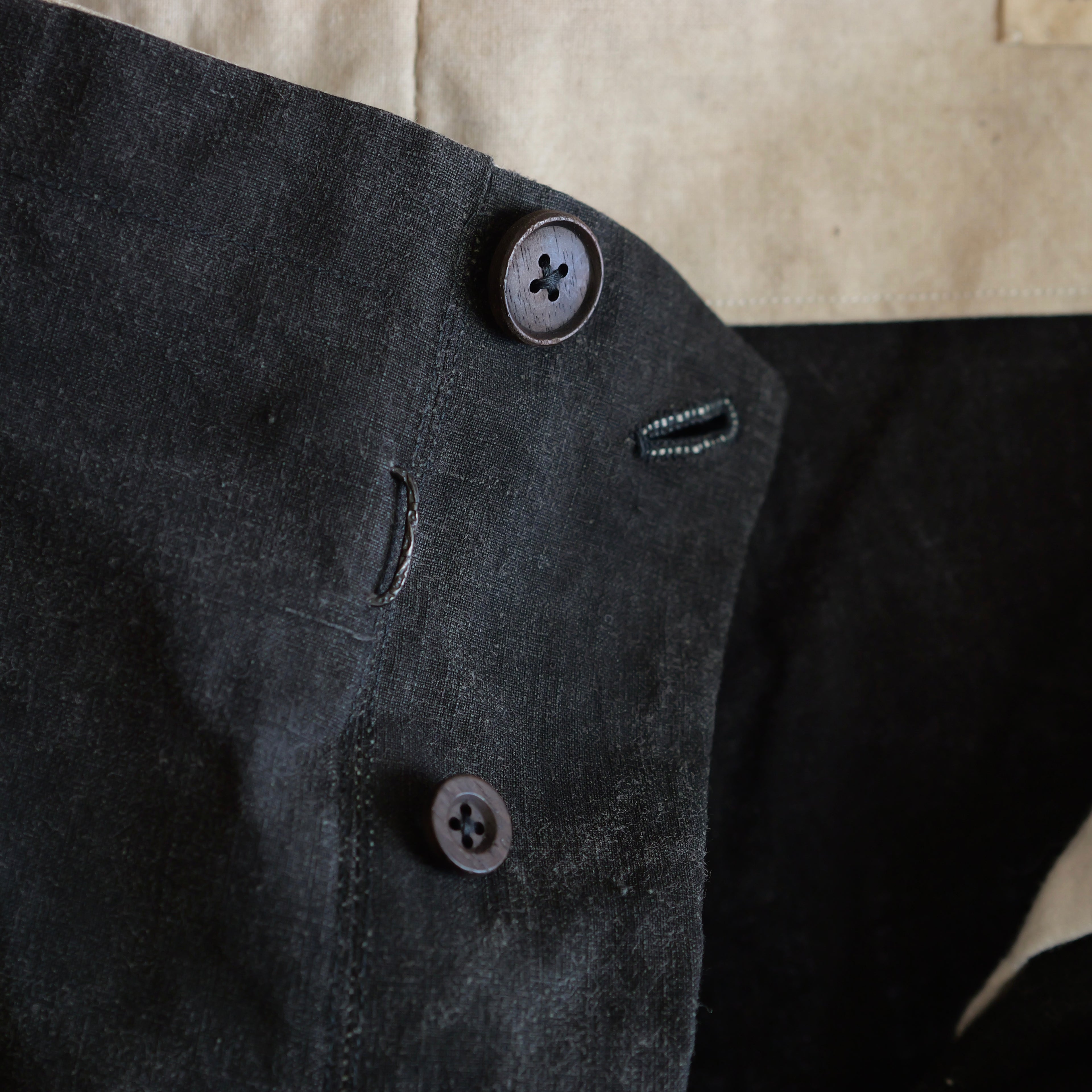 NORA WORK PANTS~japan old black cotton fabric~