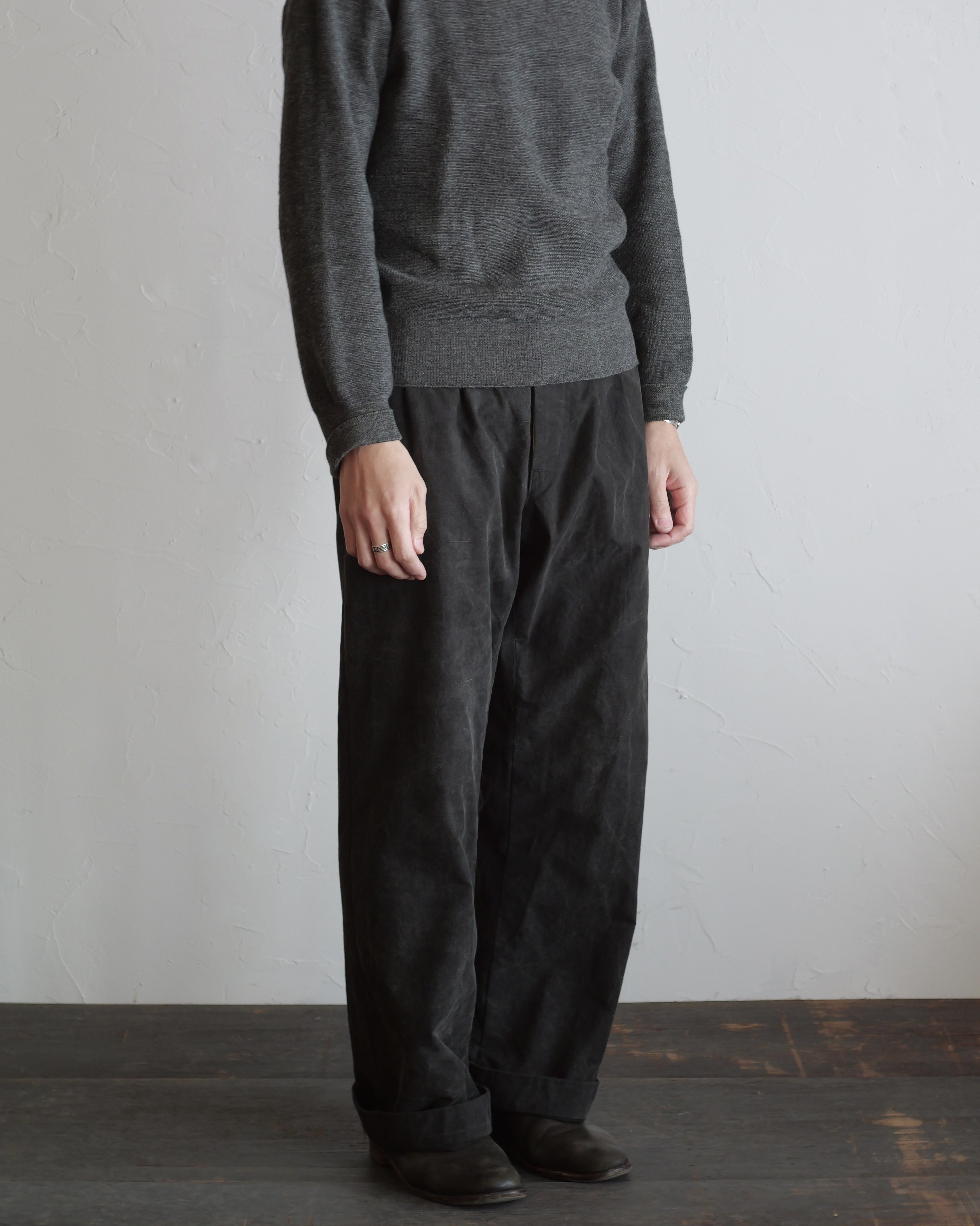 NORA WORK PANTS~japan old black cotton fabric~