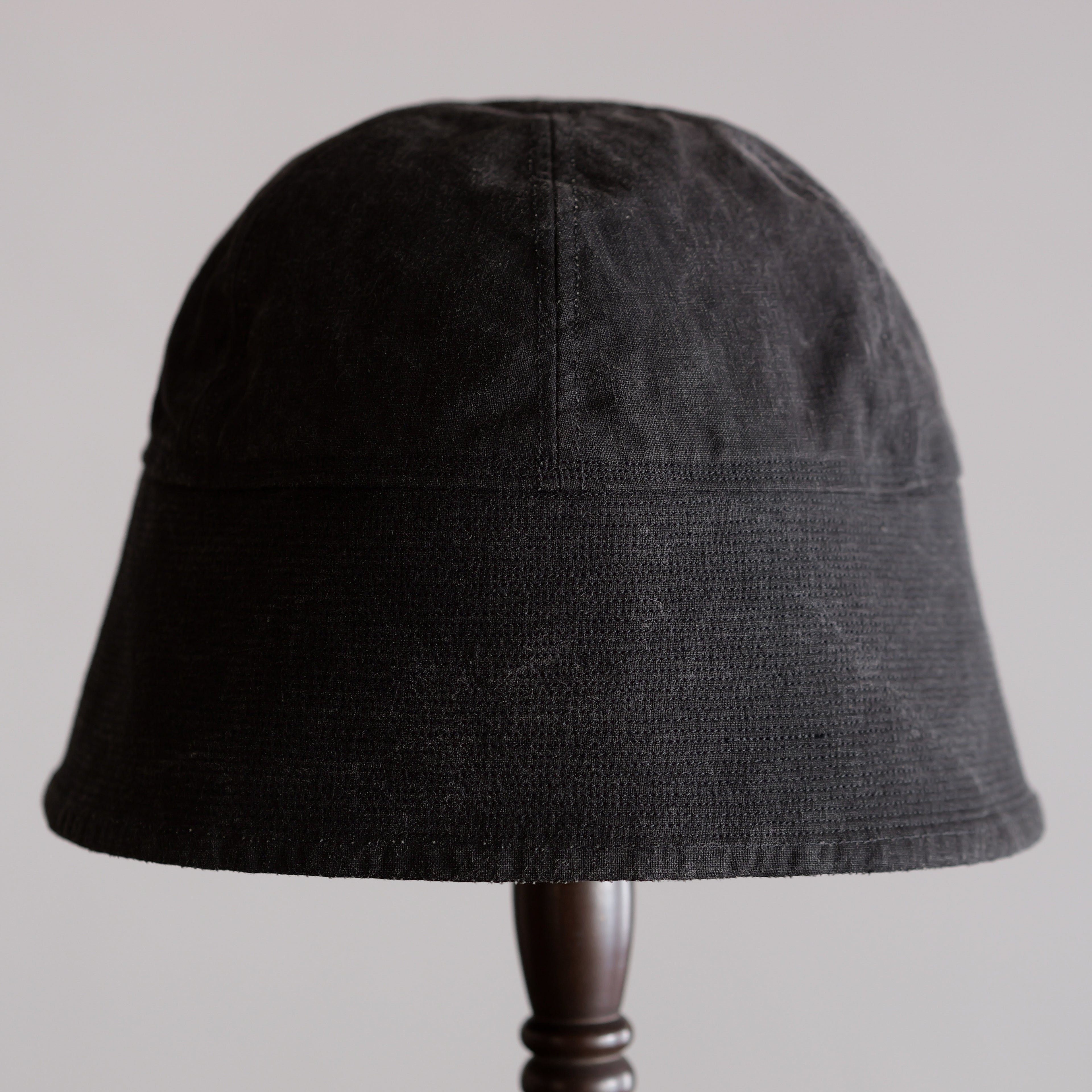 NORA HAT ~type 1st~japan old black cotton fabric⓶