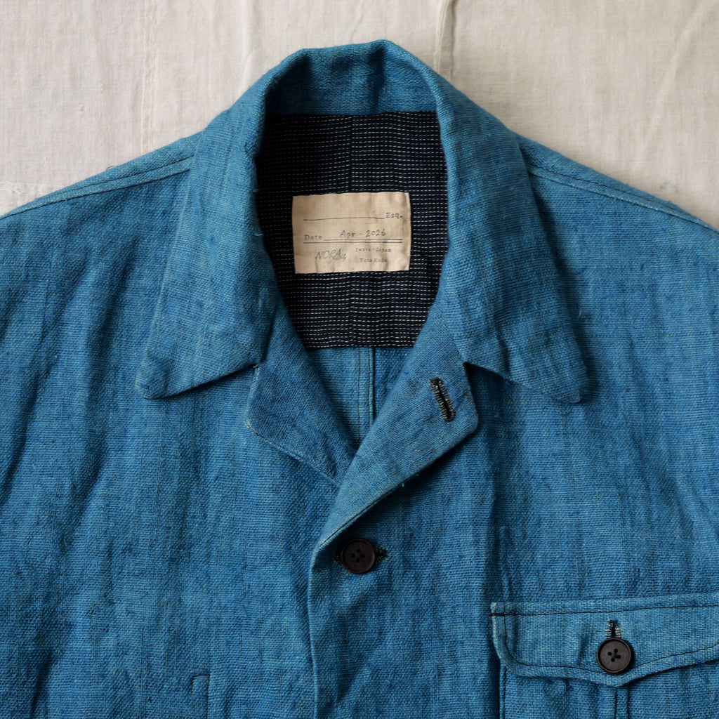 NORA JACKET -antique japanese indigo hemp-