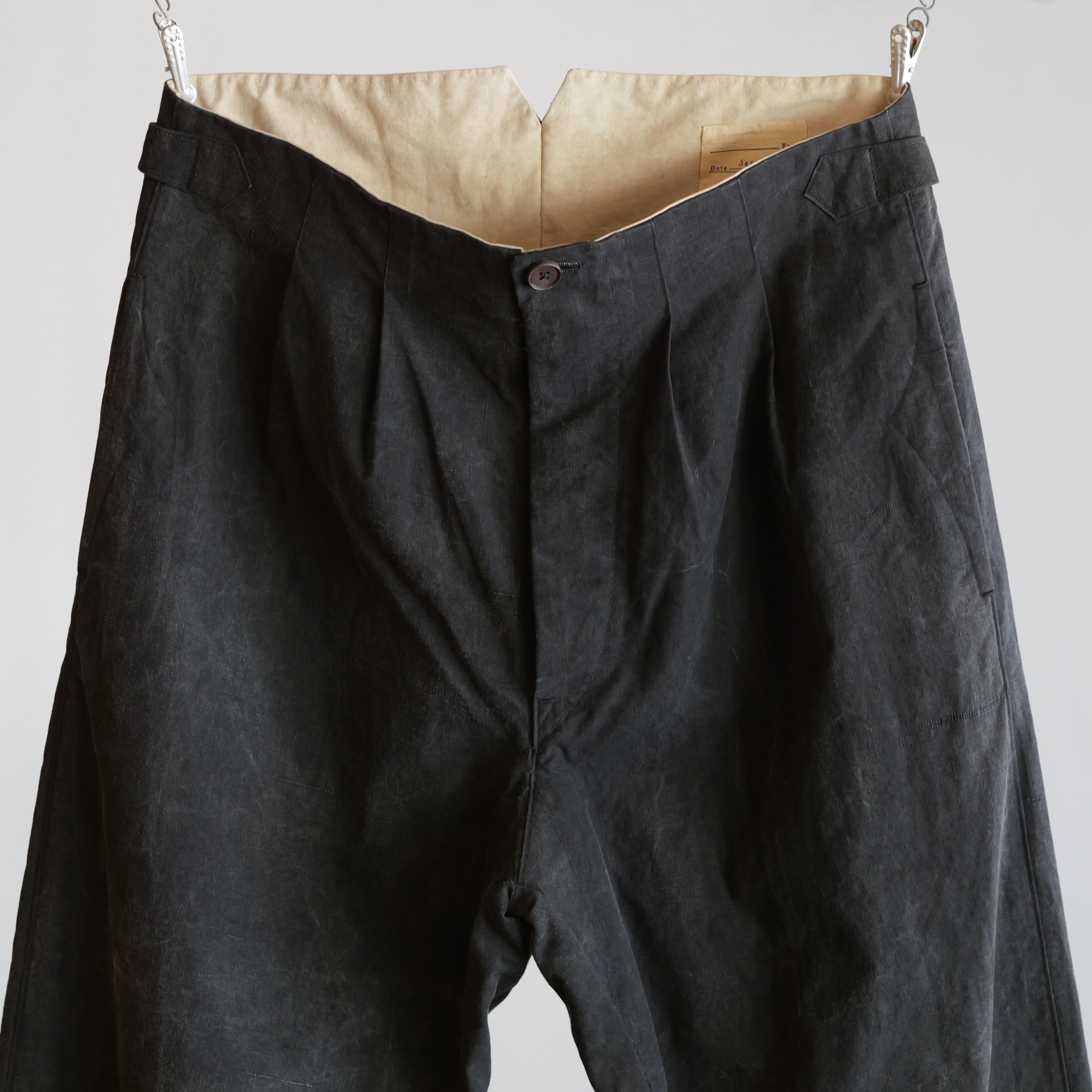 NORA WORK PANTS~japan old black cotton fabric~