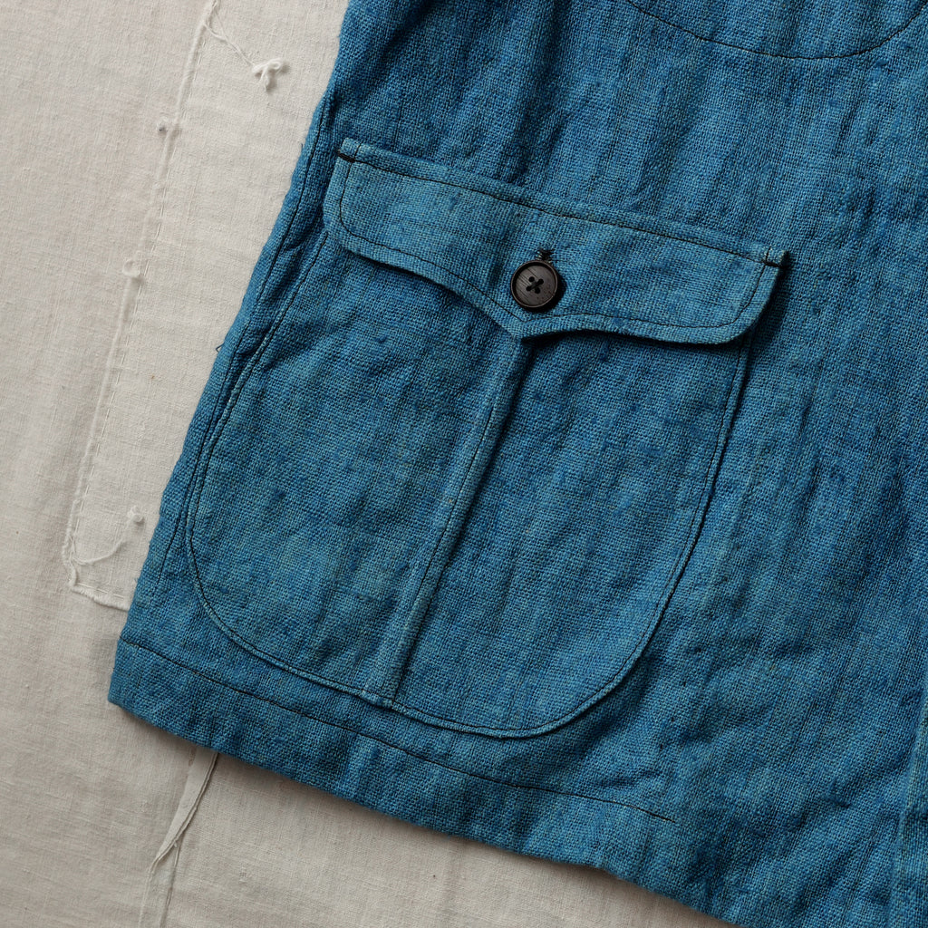 NORA JACKET -antique japanese indigo hemp-
