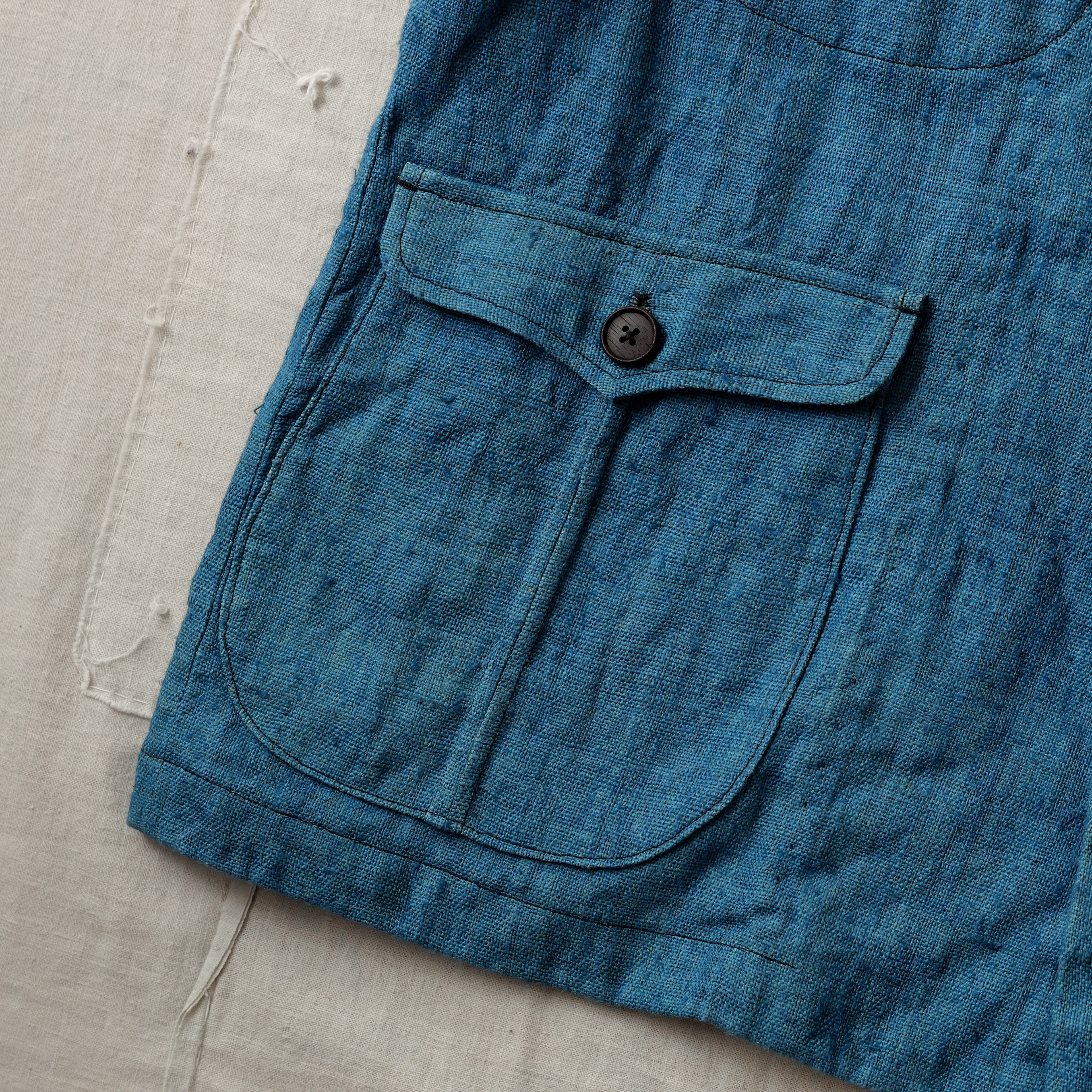 NORA JACKET -antique japanese indigo hemp-