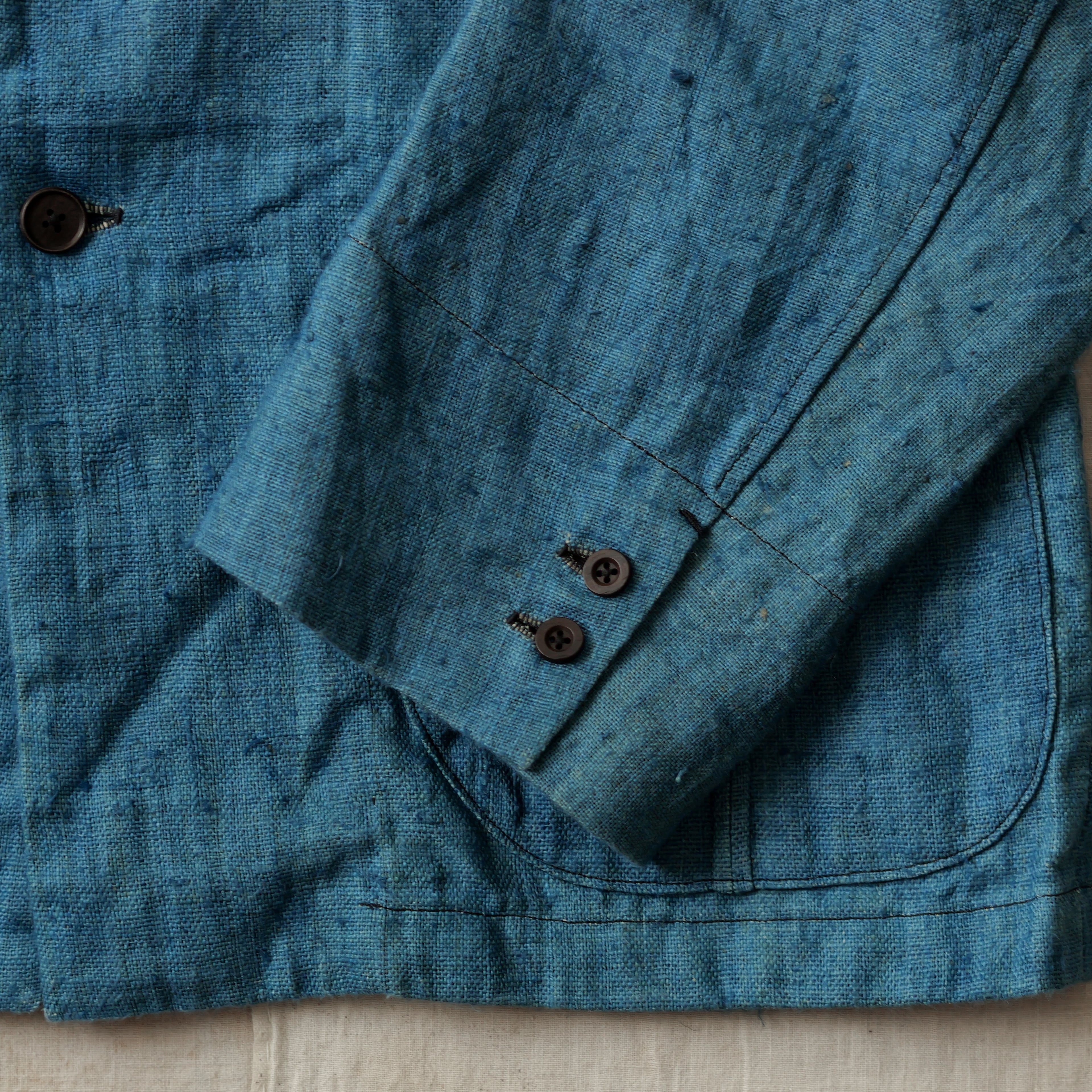 NORA JACKET -antique japanese indigo hemp-