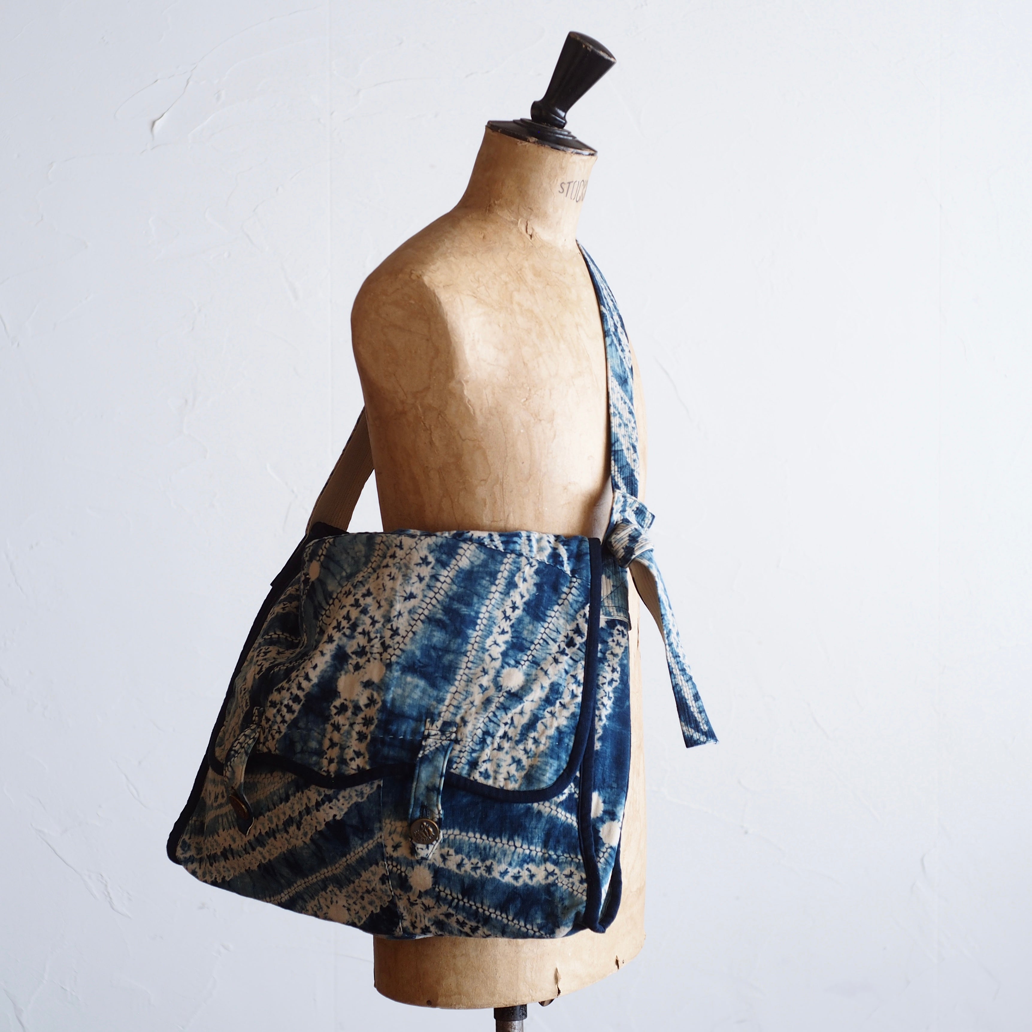 NORA BAG~type postman~japan old indigo fabric