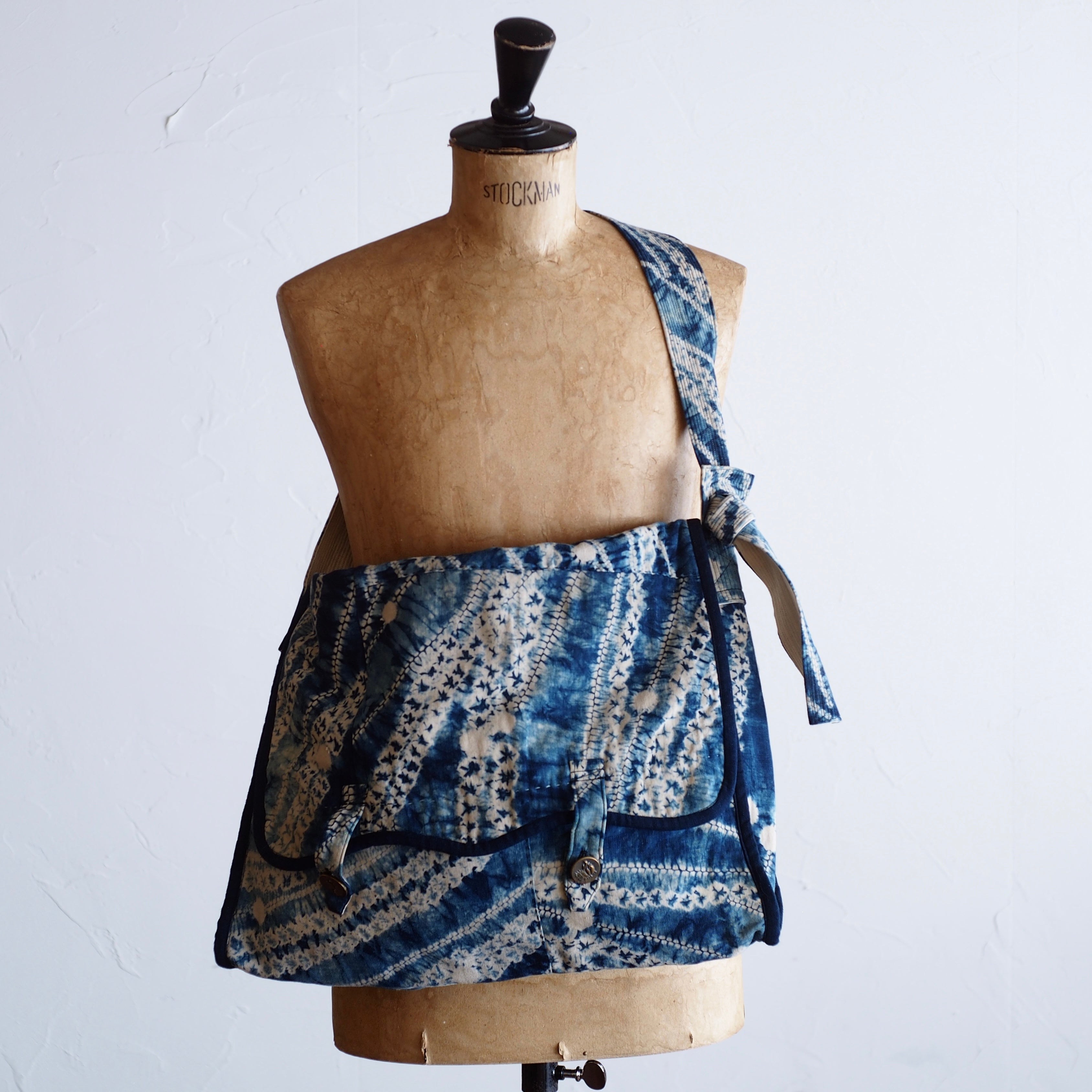 NORA BAG~type postman~japan old indigo fabric