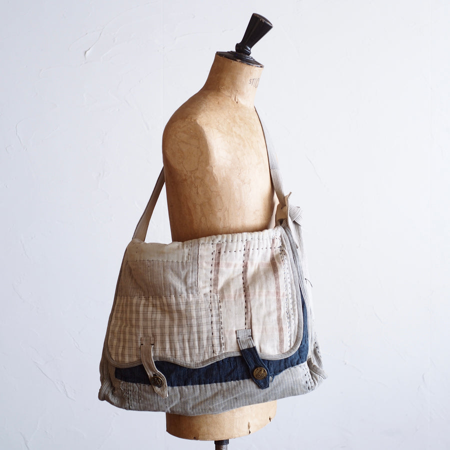 NORA BAG~type postman~japan boro fabric