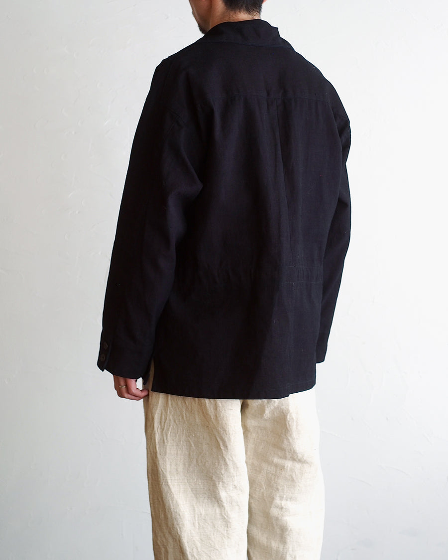 NORA SMOCK~japan old indigo cotton fabric~