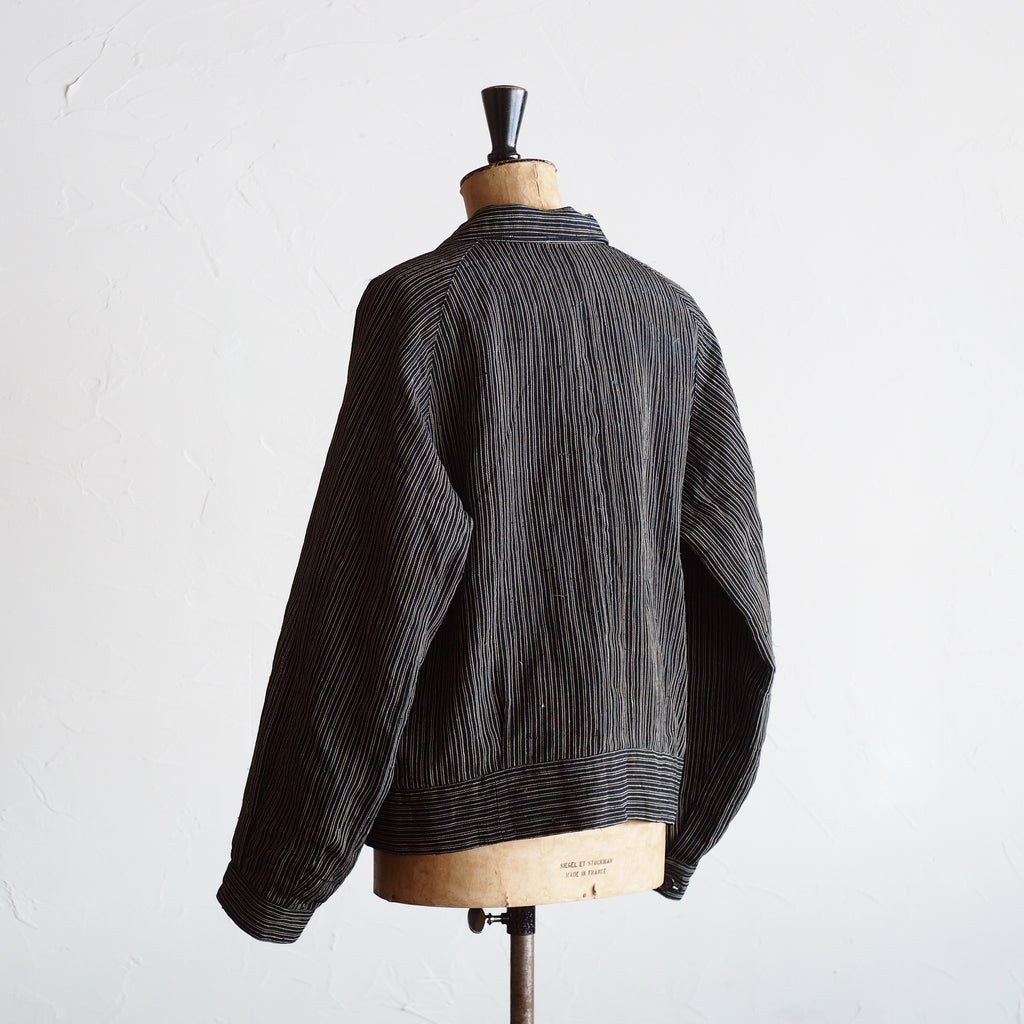 NORA SHORT JACKET~Japan old stripe hemp fabric~