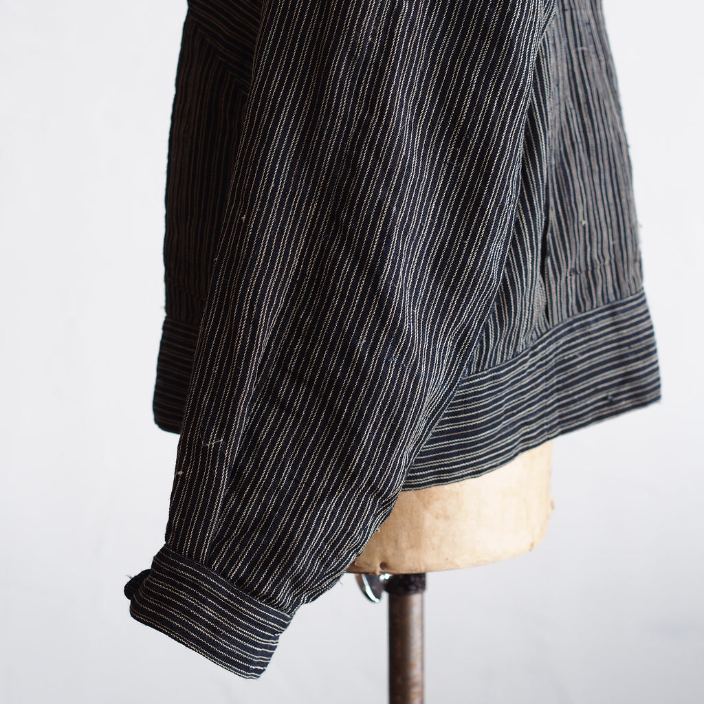 NORA SHORT JACKET~Japan old stripe hemp fabric~
