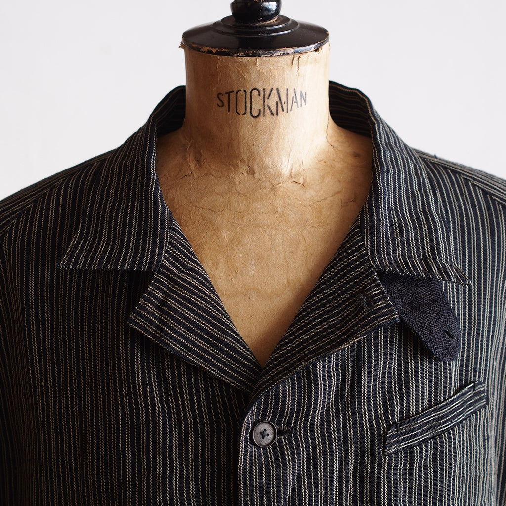 NORA SHORT JACKET~Japan old stripe hemp fabric~