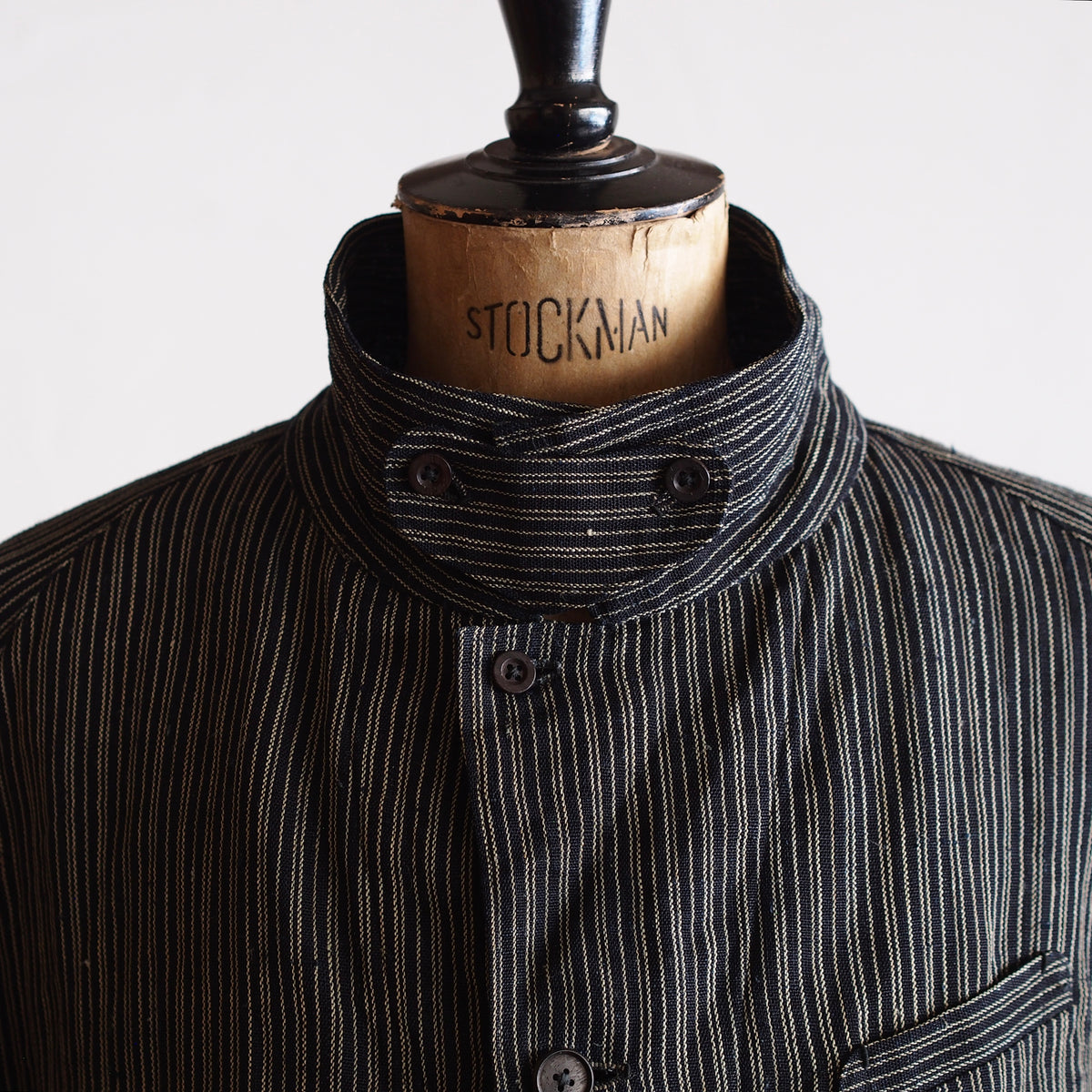 NORA SHORT JACKET~Japan old stripe hemp fabric~