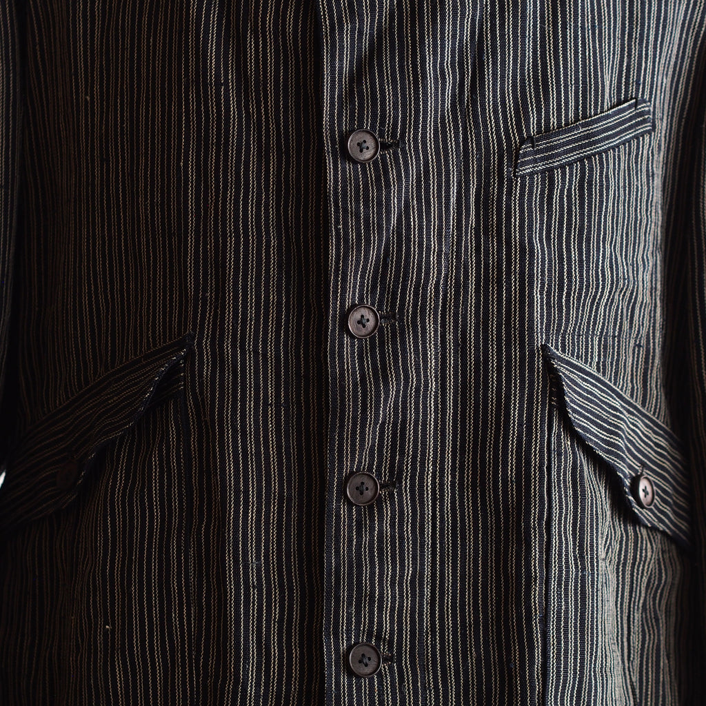 NORA SHORT JACKET~Japan old stripe hemp fabric~