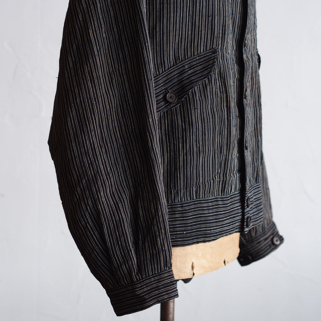 NORA SHORT JACKET~Japan old stripe hemp fabric~