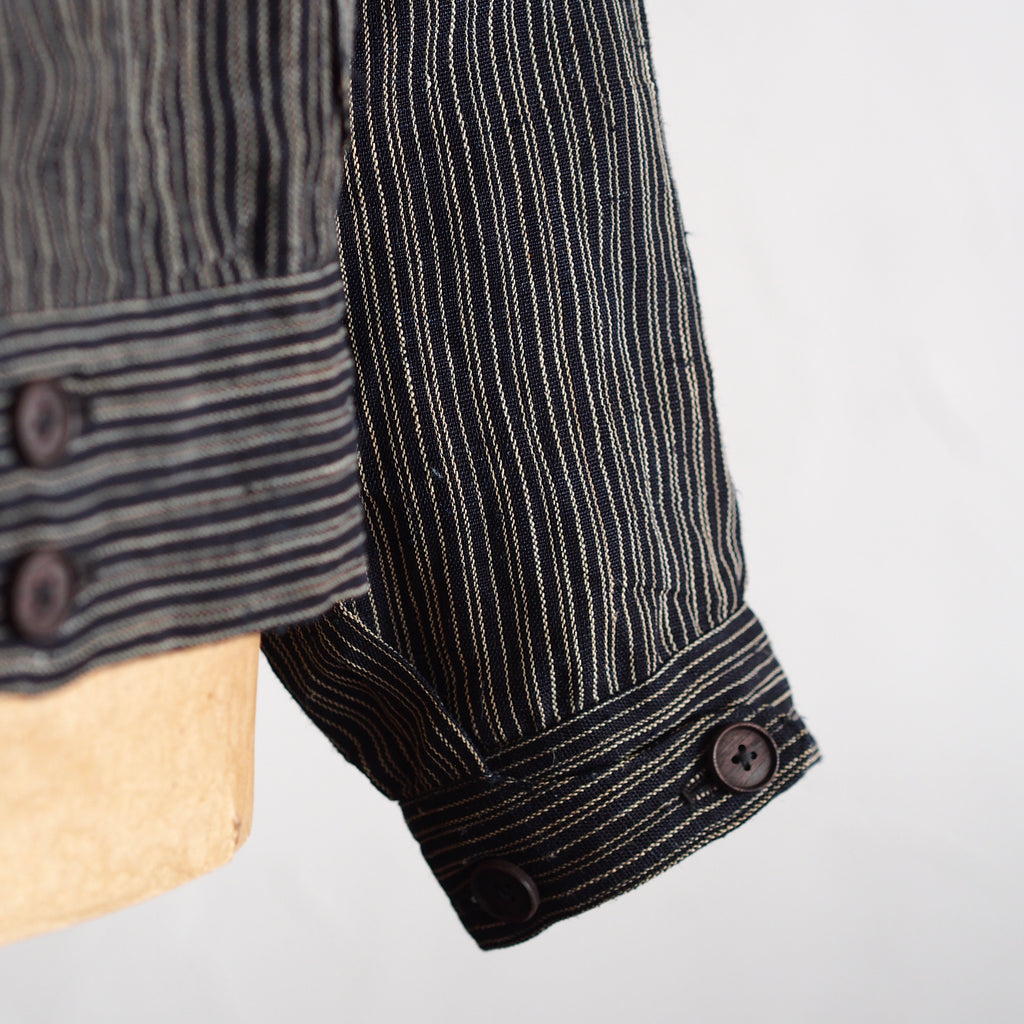 NORA SHORT JACKET~Japan old stripe hemp fabric~