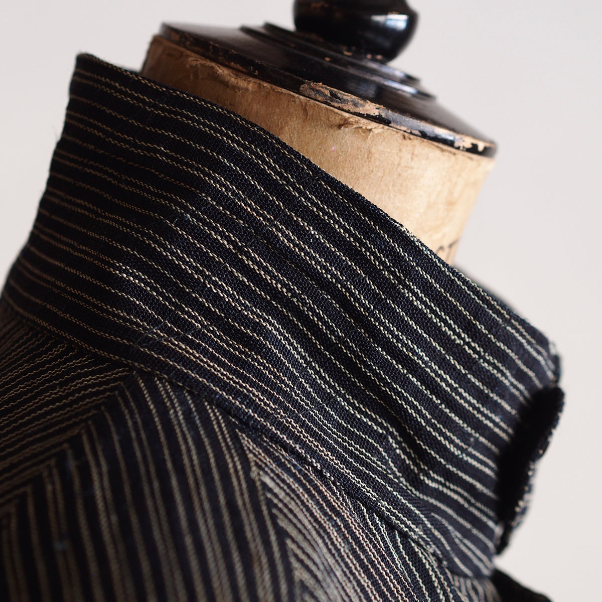 NORA SHORT JACKET~Japan old stripe hemp fabric~