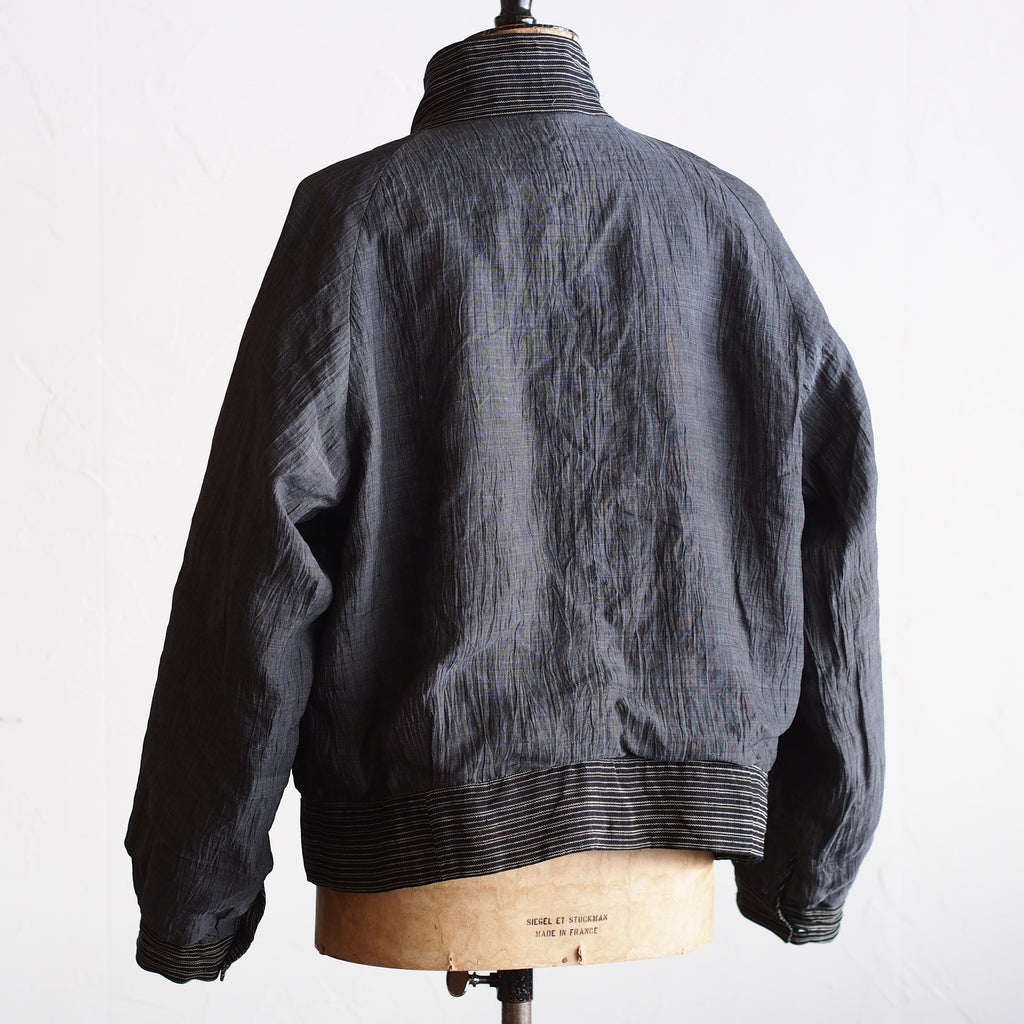 NORA SHORT JACKET~Japan old stripe hemp fabric~