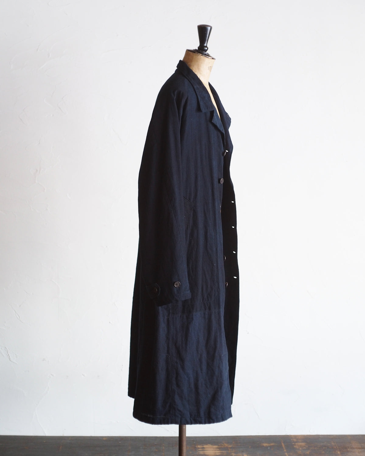 NORA COAT~Japan old indigo cotton fabric~