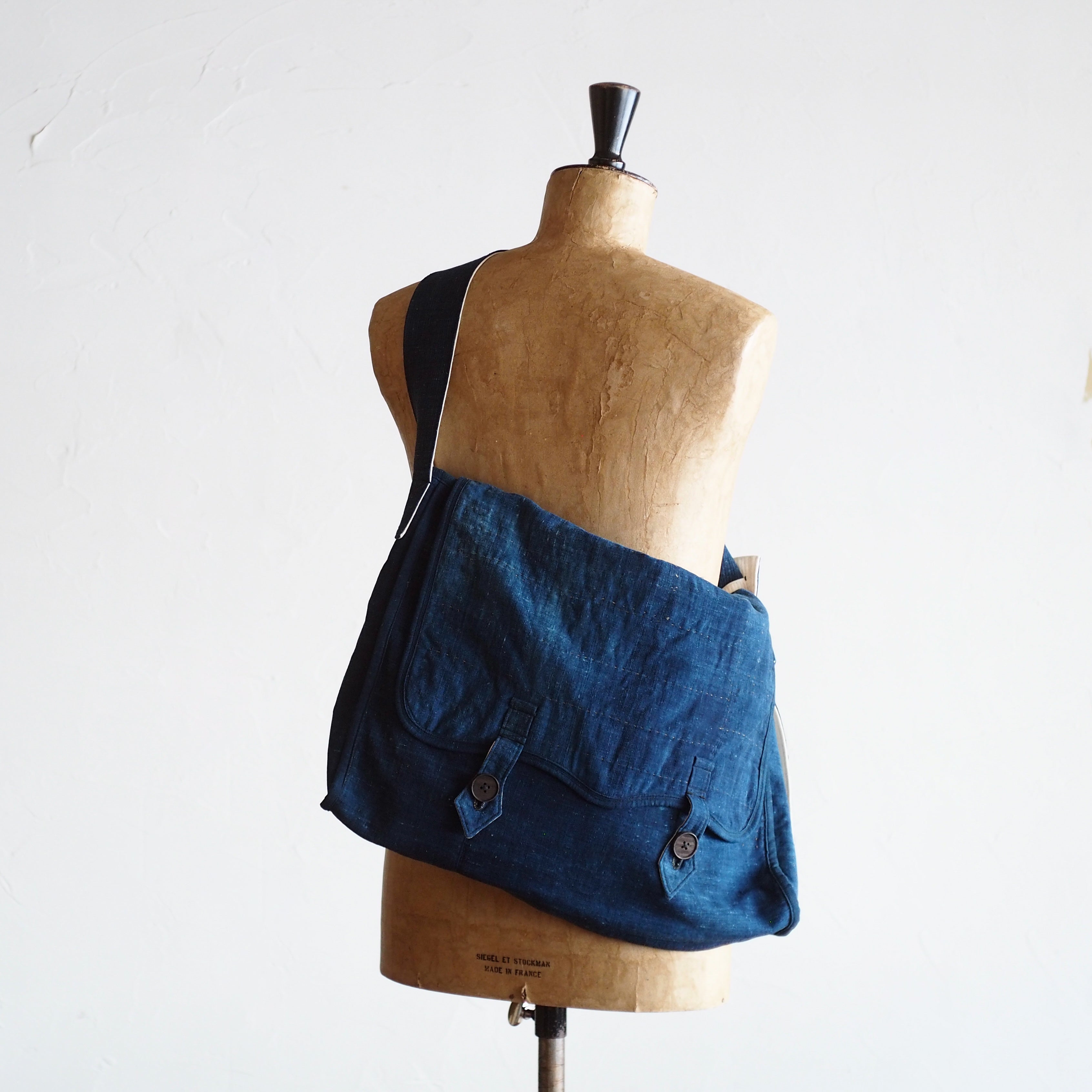 NORA BAG~type postman~japan old indigo cotton