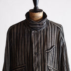 NORA SHORT JACKET~Japan old stripe hemp fabric~
