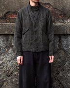NORA SHORT JACKET~Japan old stripe hemp fabric~
