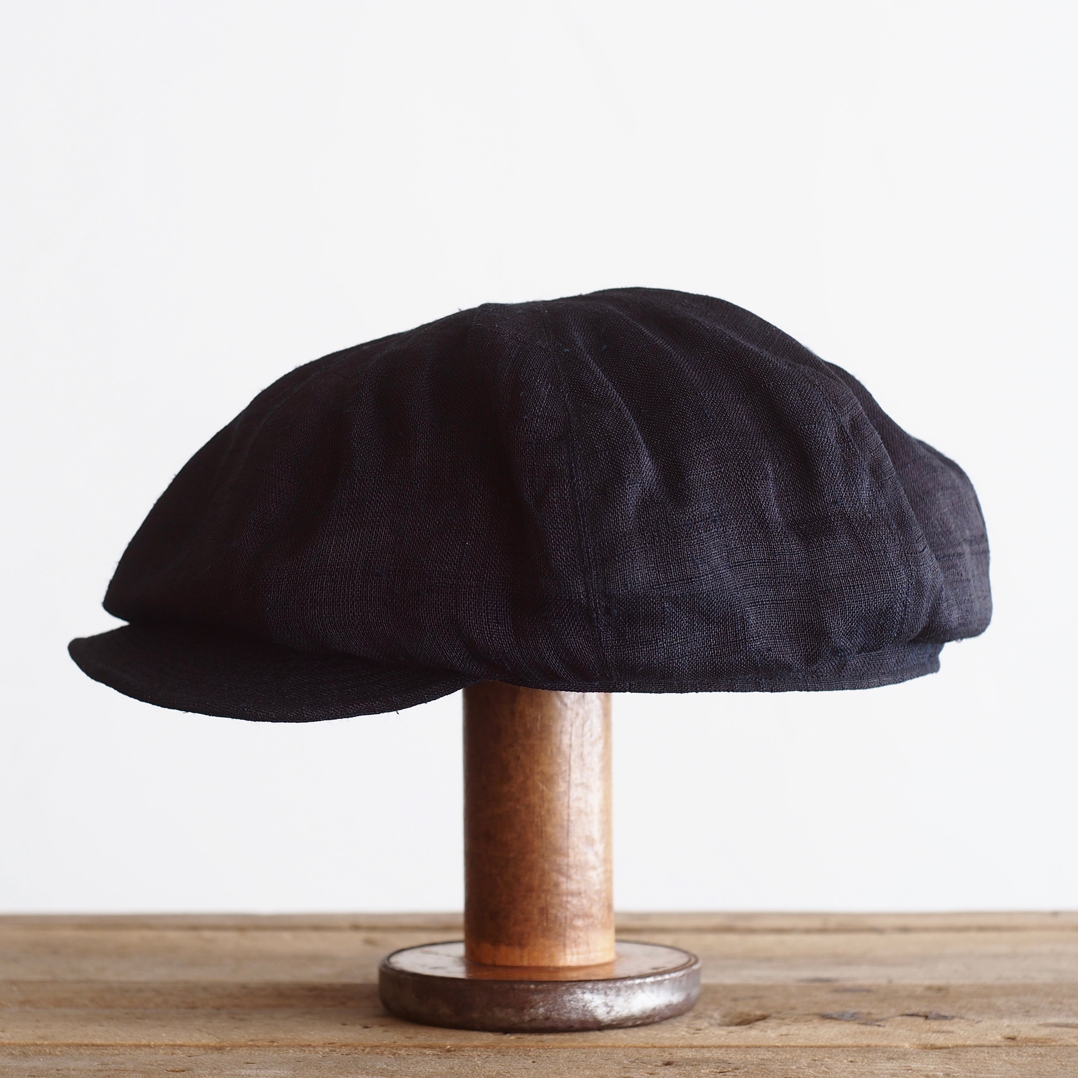 NORA CAP ~type newsboy~60 japan old indigo linen