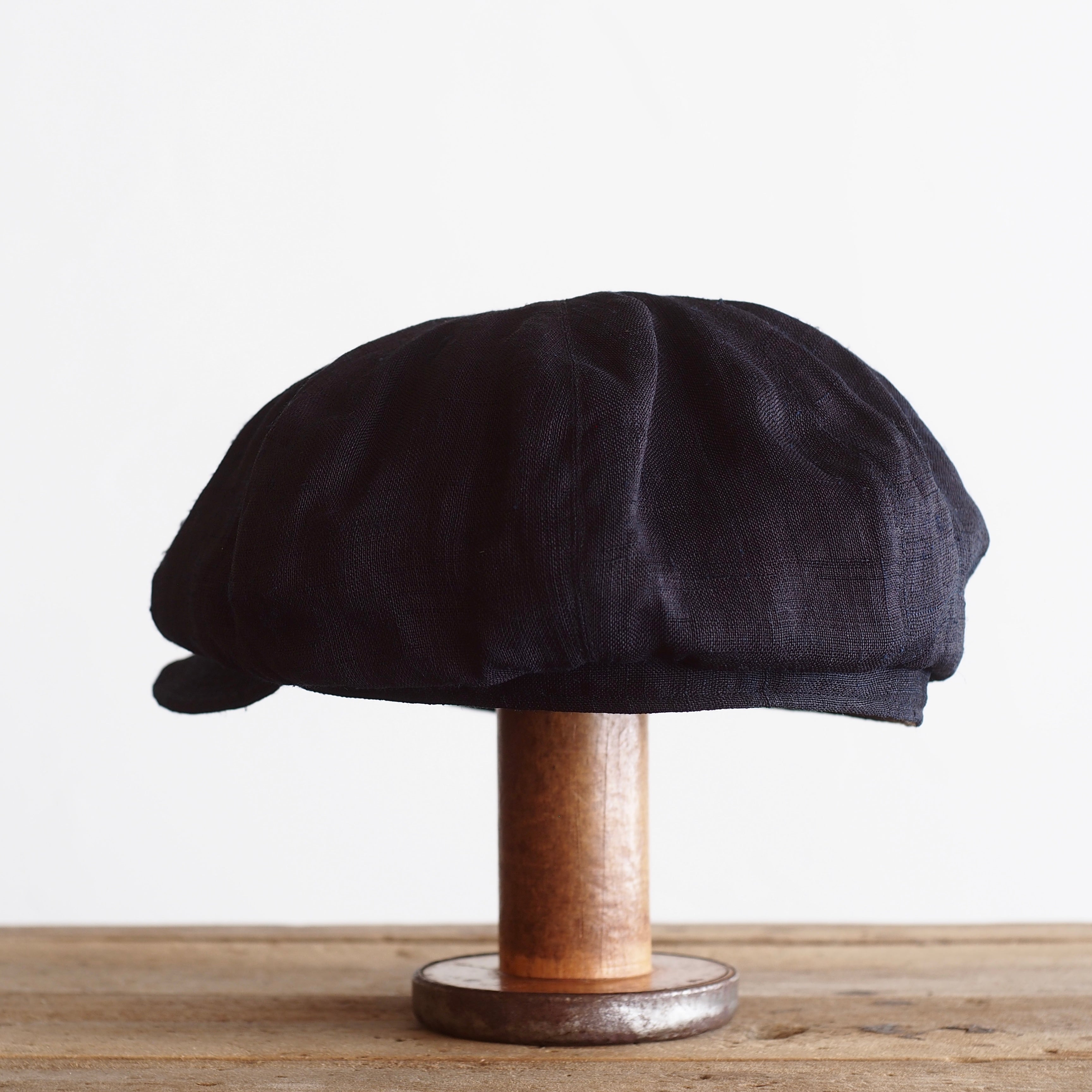NORA CAP ~type newsboy~60 japan old indigo linen