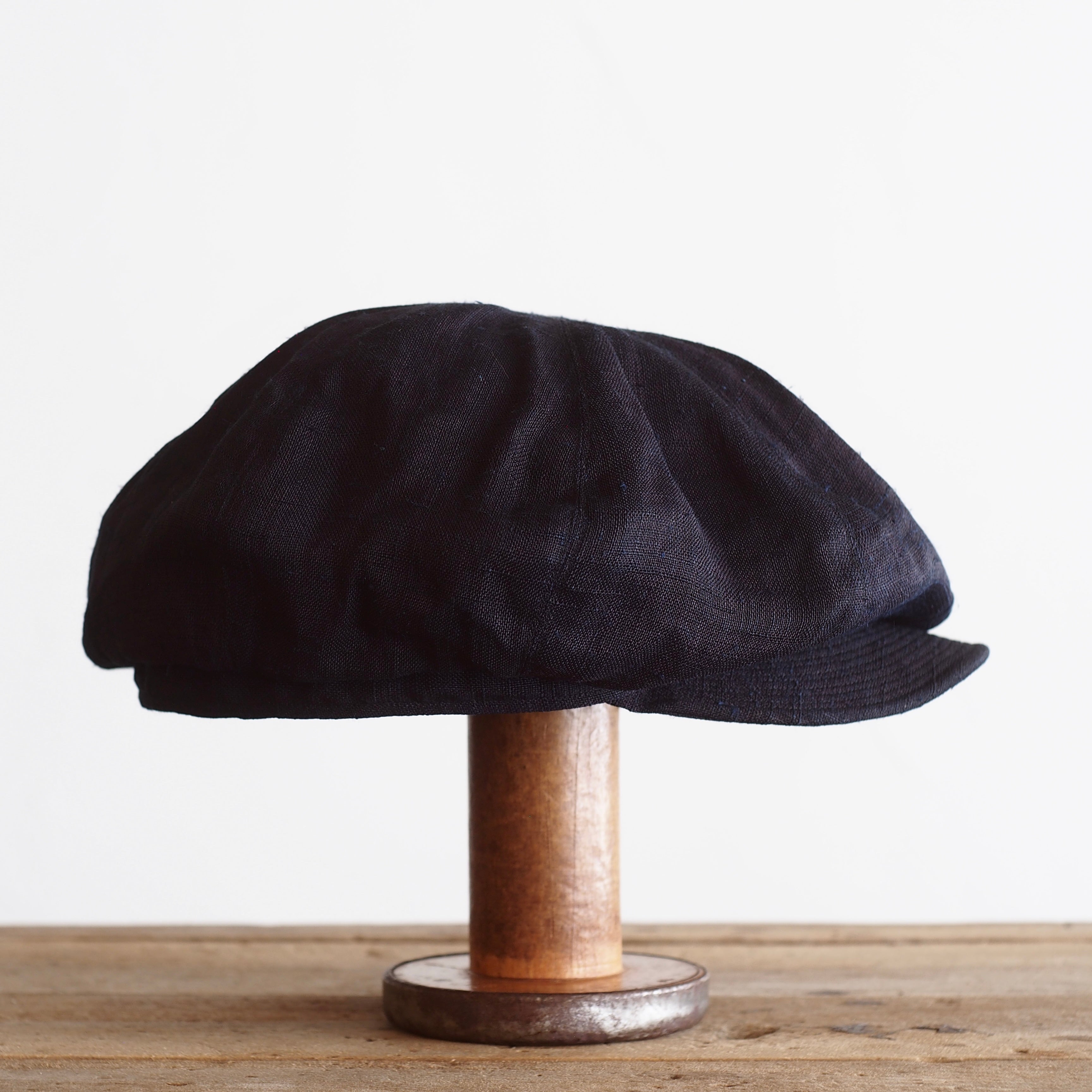 NORA CAP ~type newsboy~60 japan old indigo linen