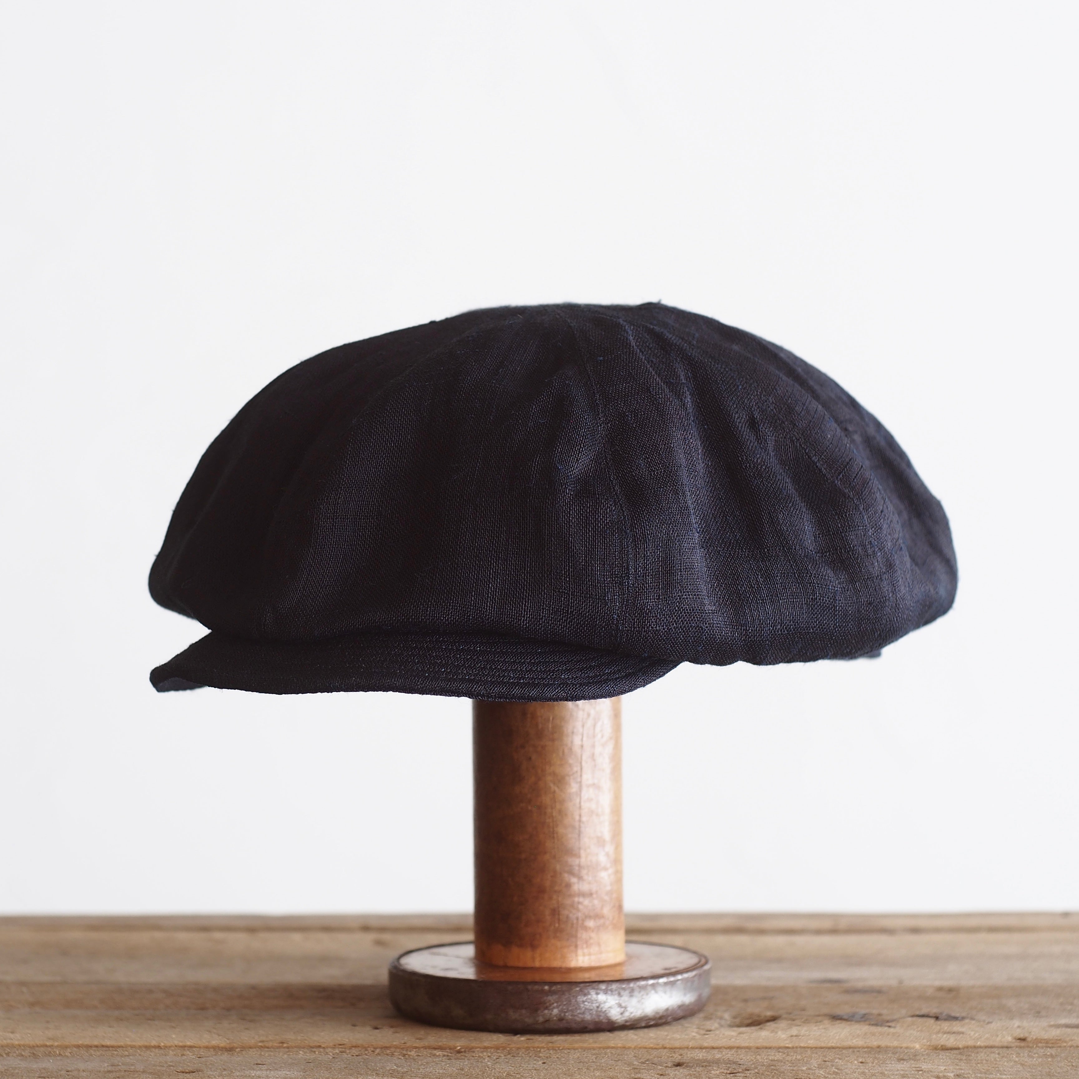 NORA CAP ~type newsboy~61japan old indigo linen